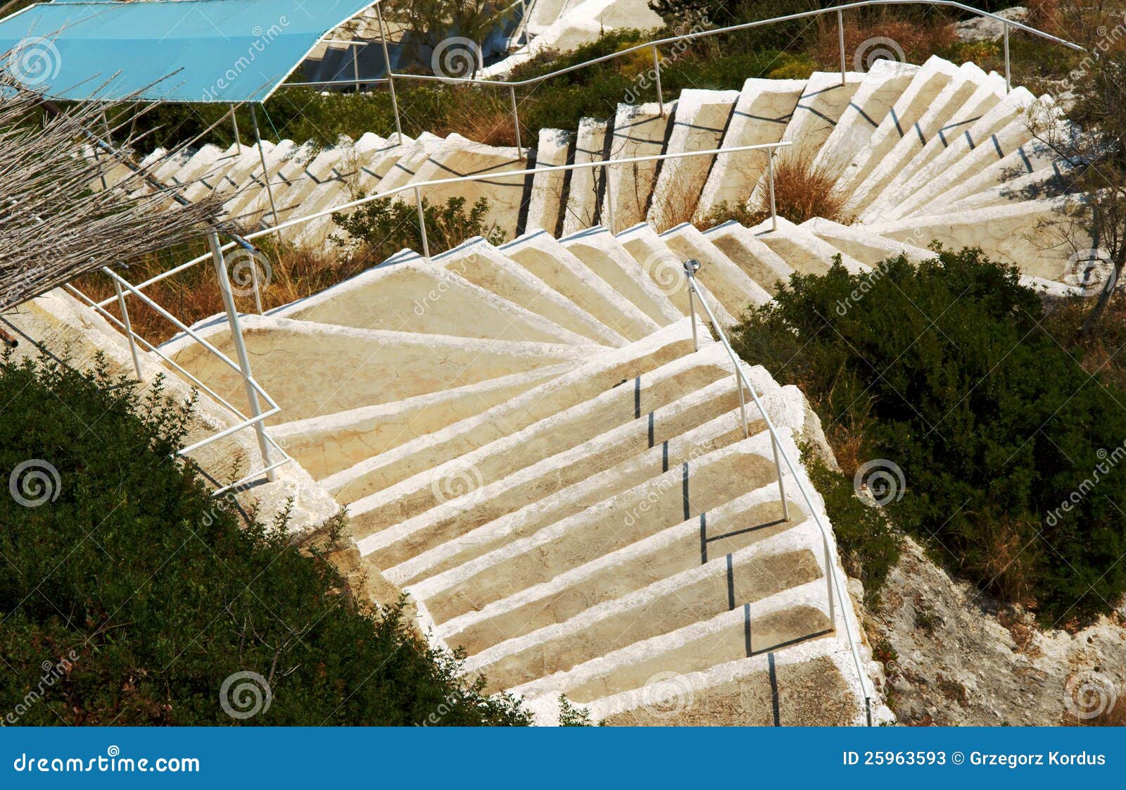 Stairs To Beach at Zakynthos Island Stock Image Image of greek