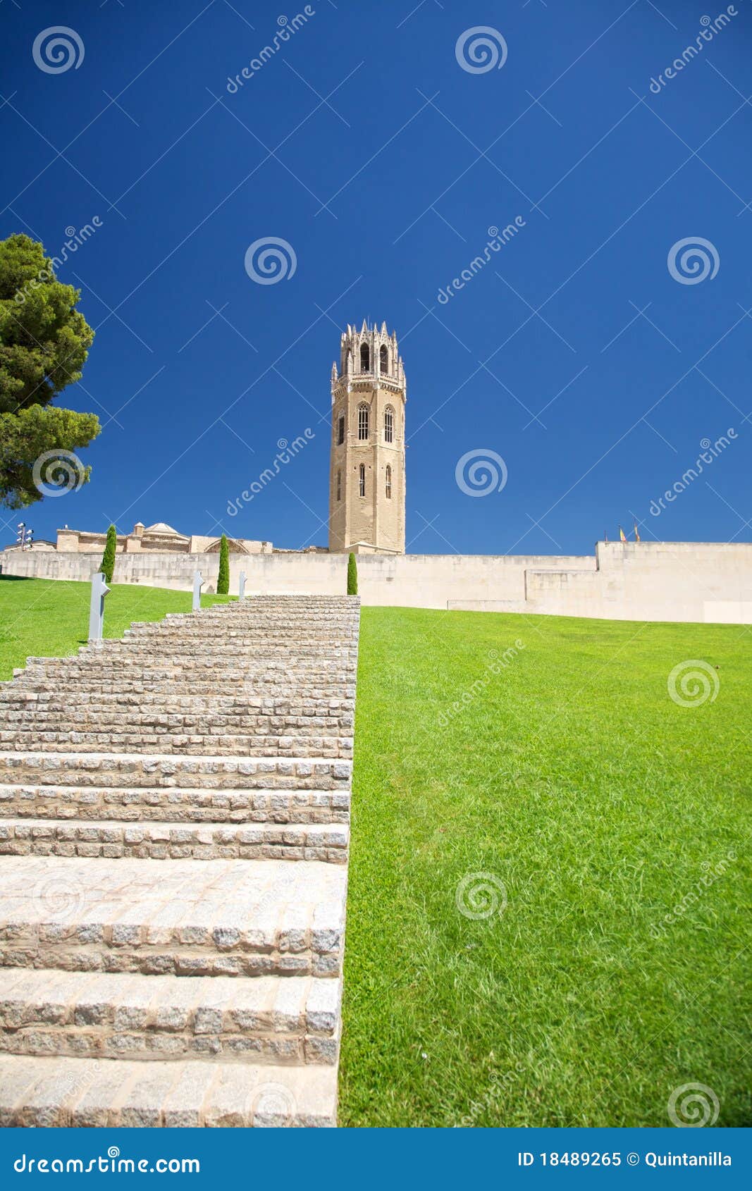 stairs to lleida cathedral