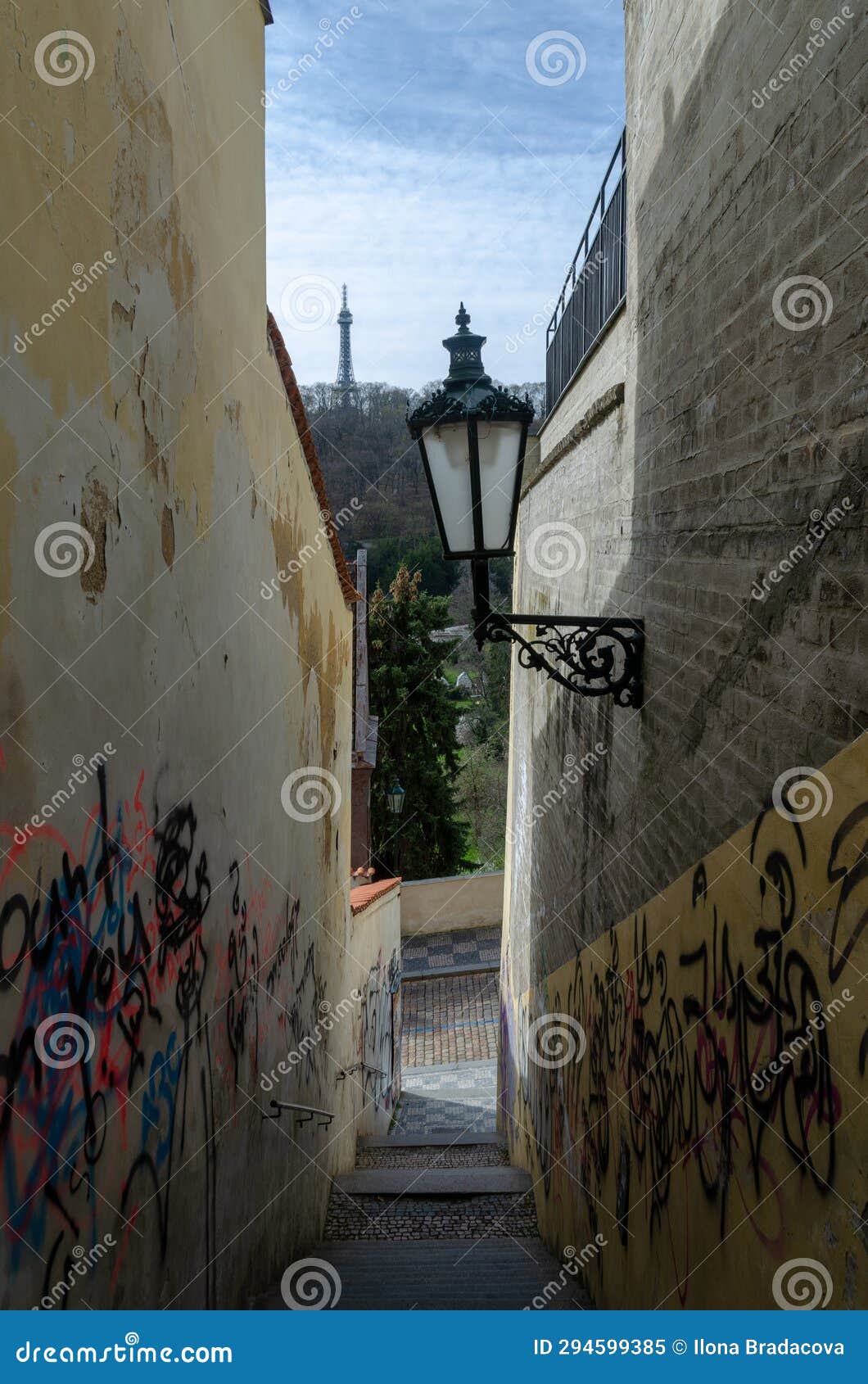 the stairs to the prague castle