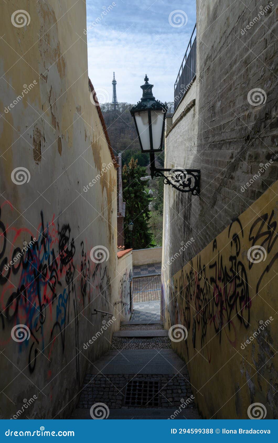 the stairs to the prague castle