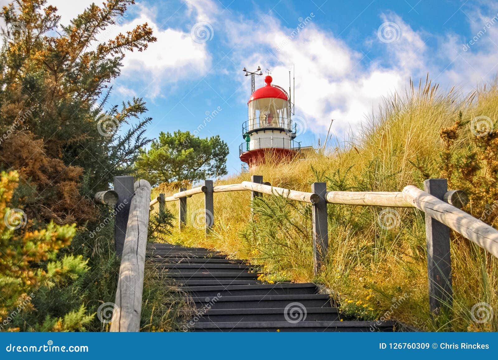 stairs towards the lighthouse of vlieland