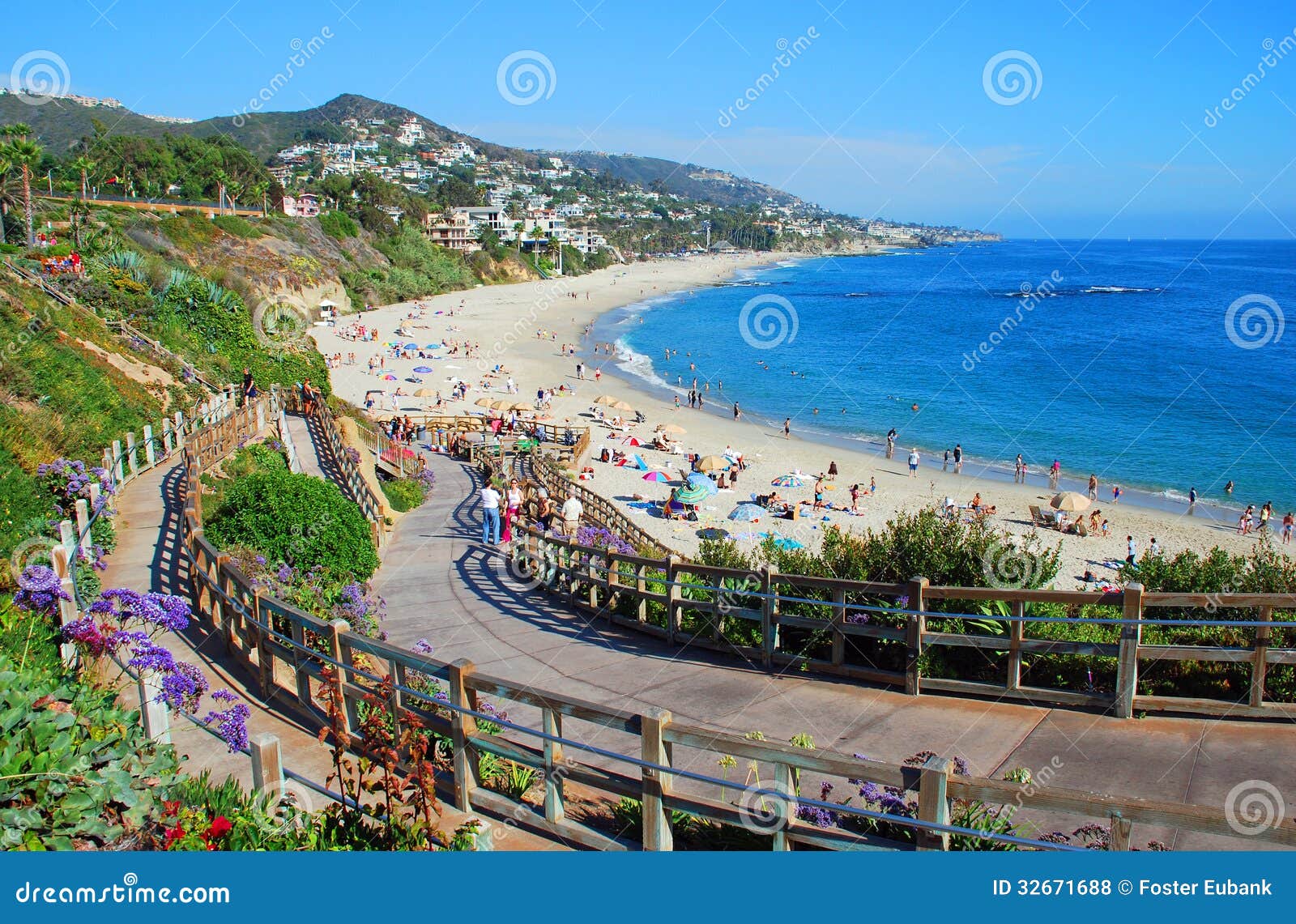 stairway to beach below the montage resort, laguna beach california.