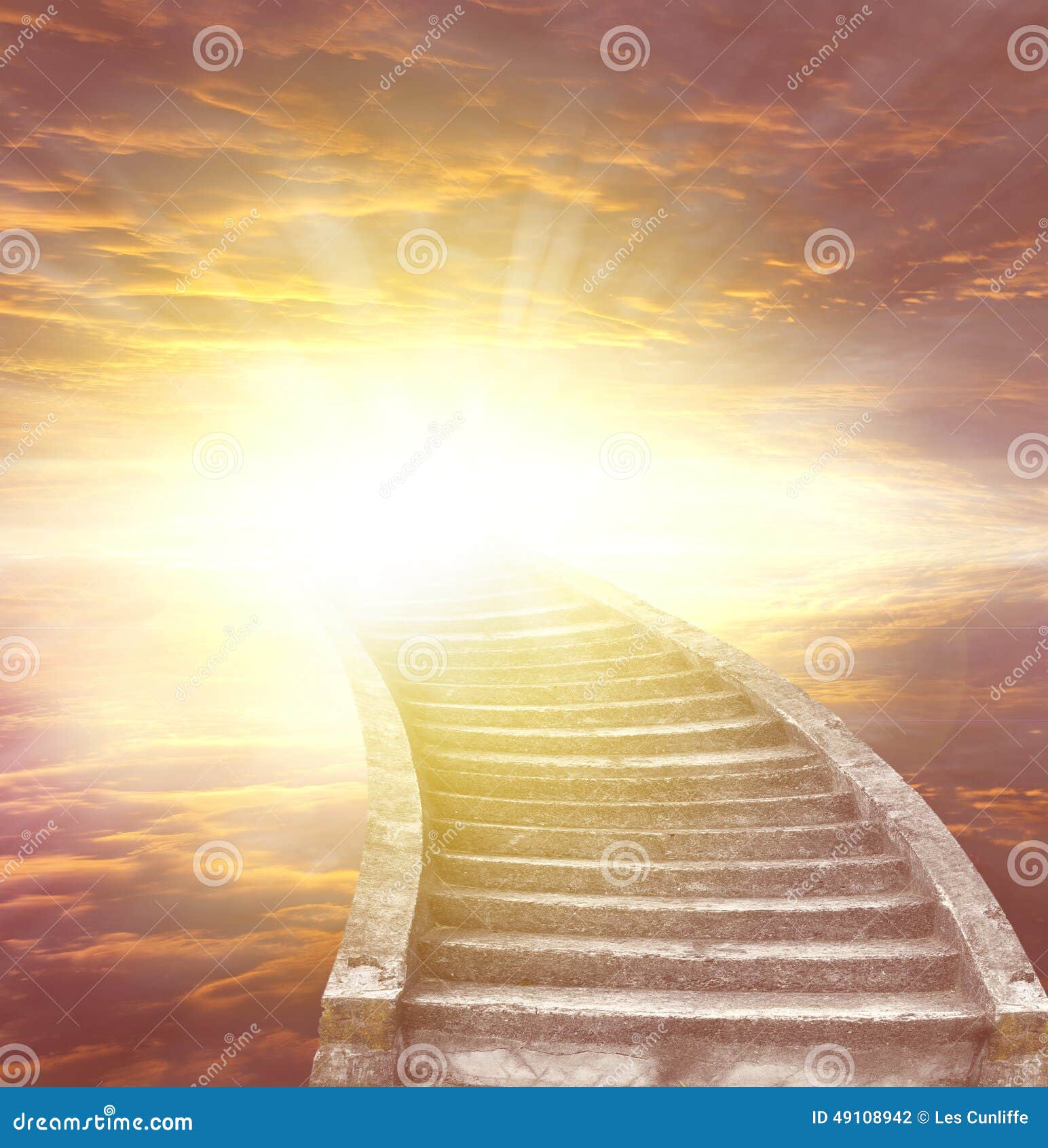 stairs to heaven, bright light from heaven, stairway leading up to