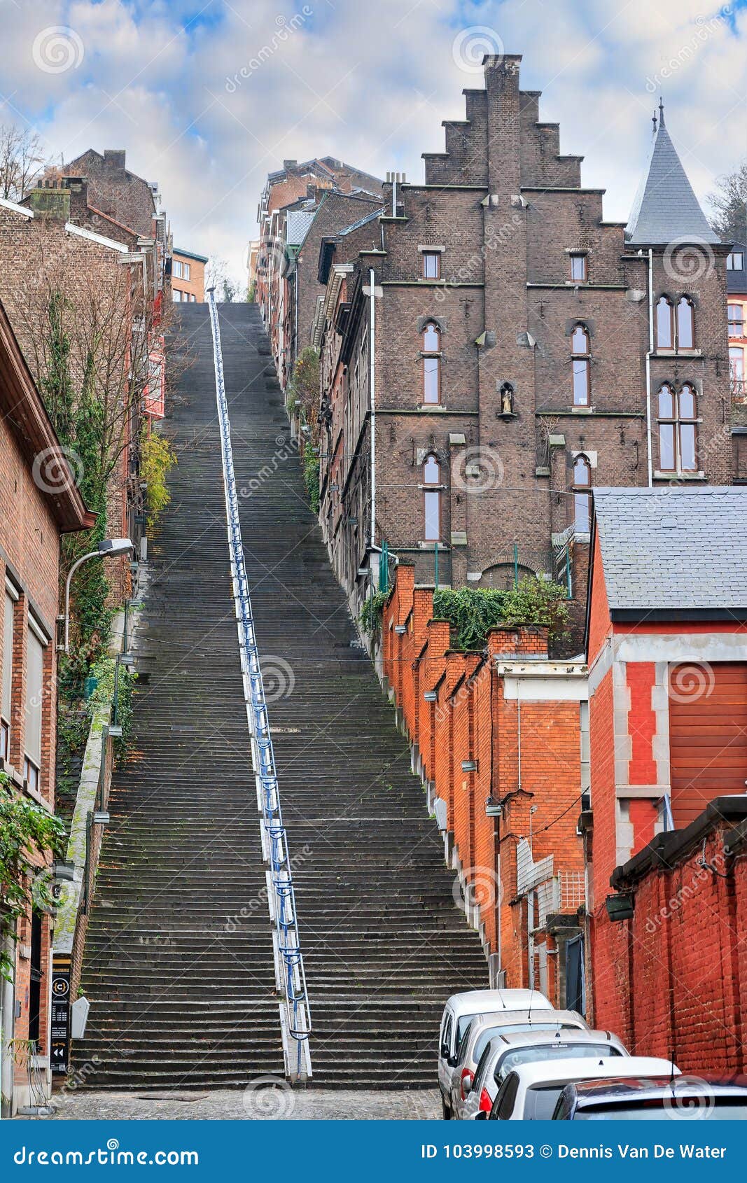 Montagne De Bueren A 374step Staircase In Liege Belgium Stock