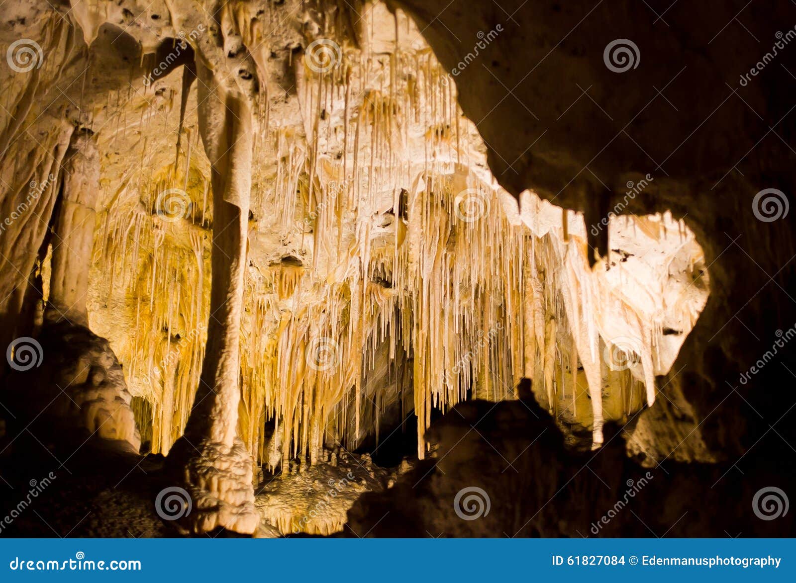 stalactites & columns in carlsbad caverns
