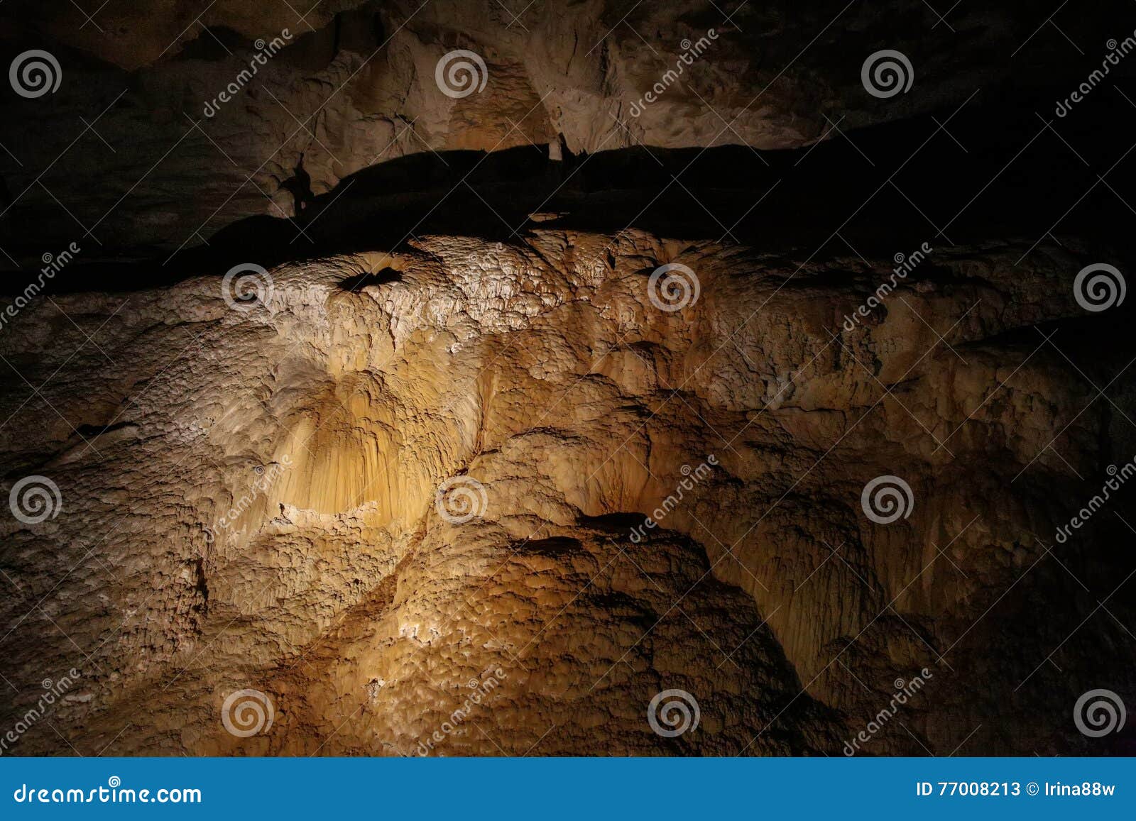 stalagmite rock formation in ruakuri cave, waitomo, nz