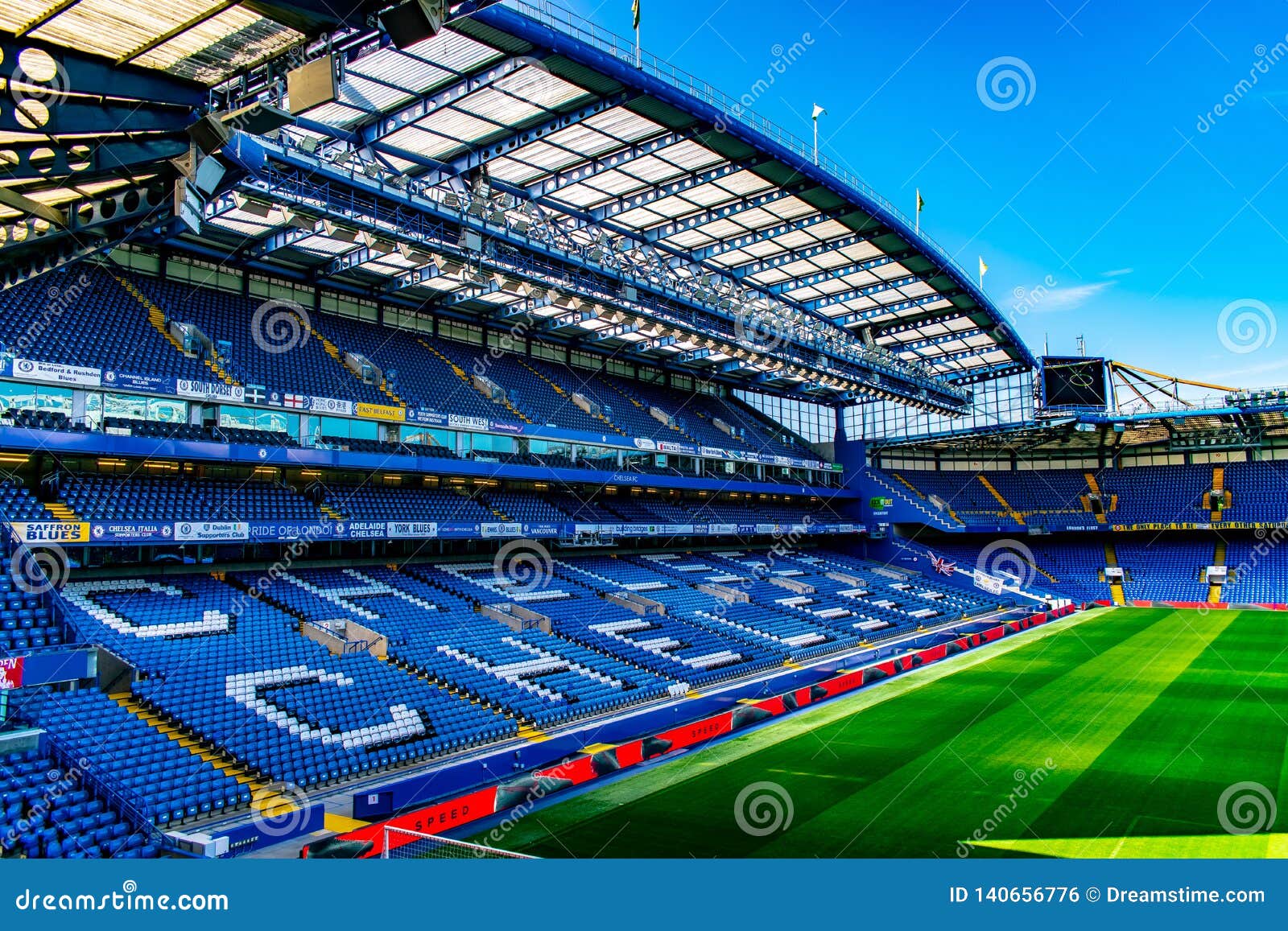 A general view outside of Stamford Bridge, Home of Chelsea