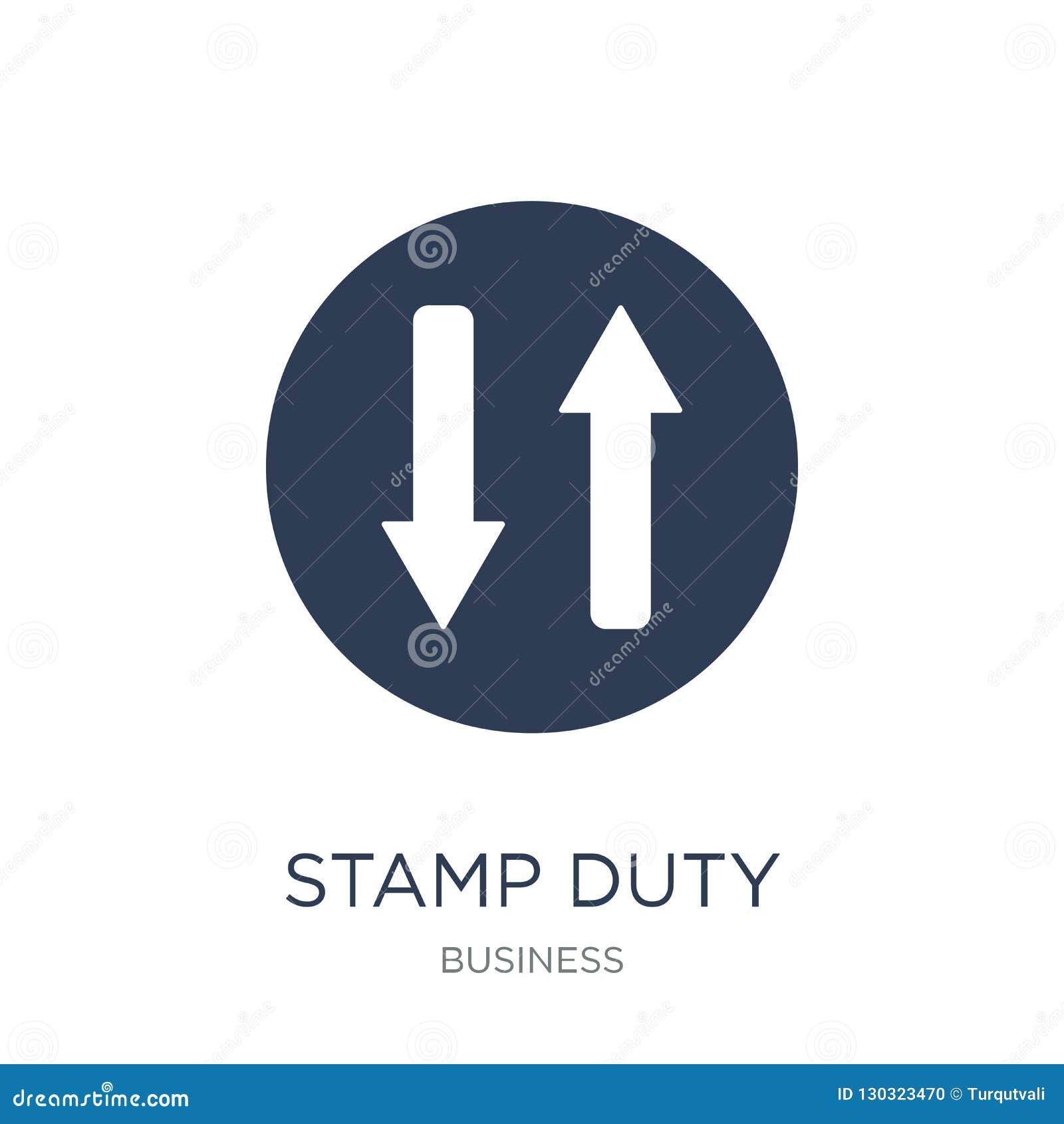 Stamp Duty (equities) Icon. Trendy Flat Vector Stamp Duty (equities