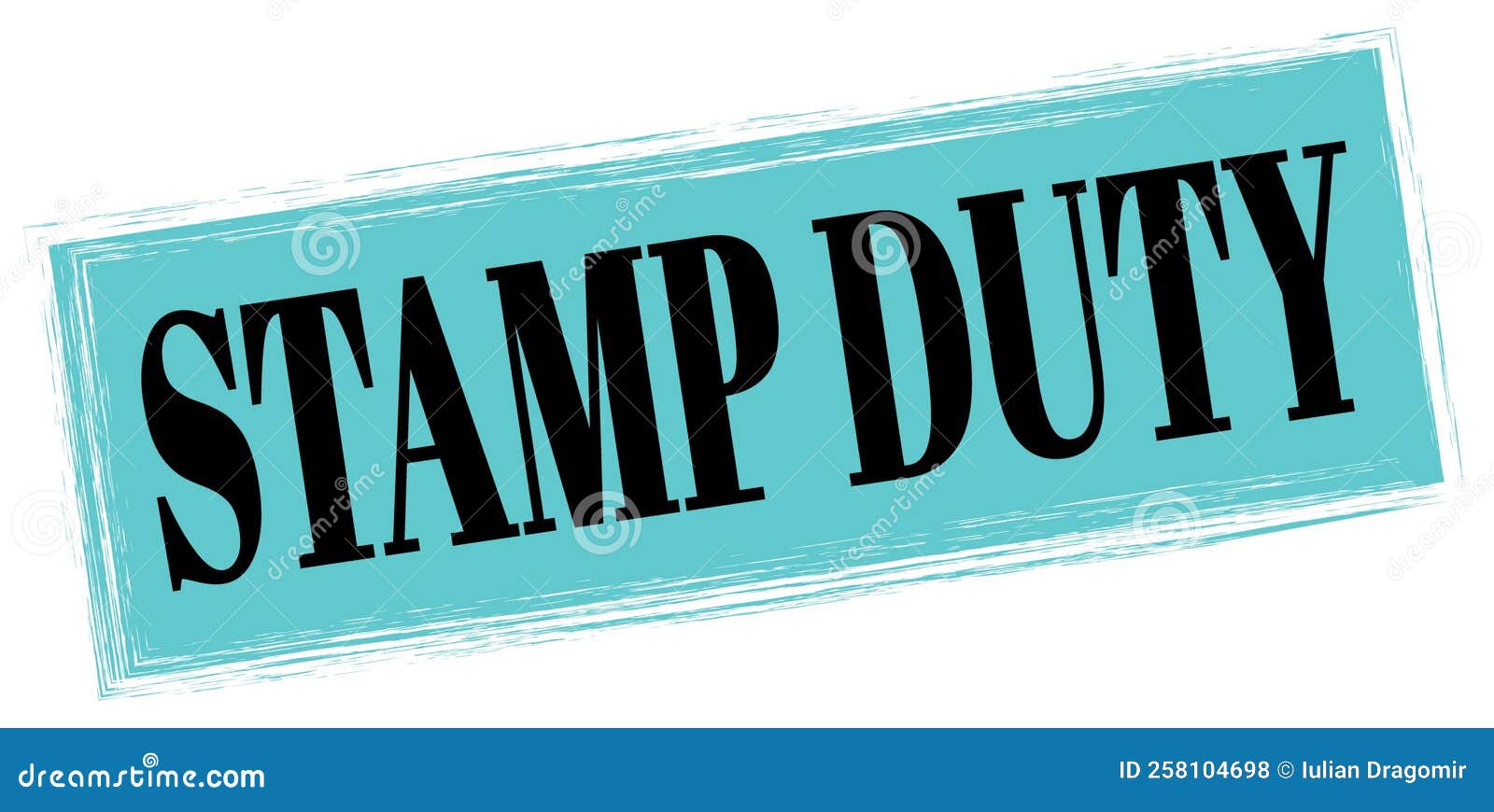 STAMP DUTY Text Written on Blueblack Stamp Sign Stock Illustration Illustration of icon