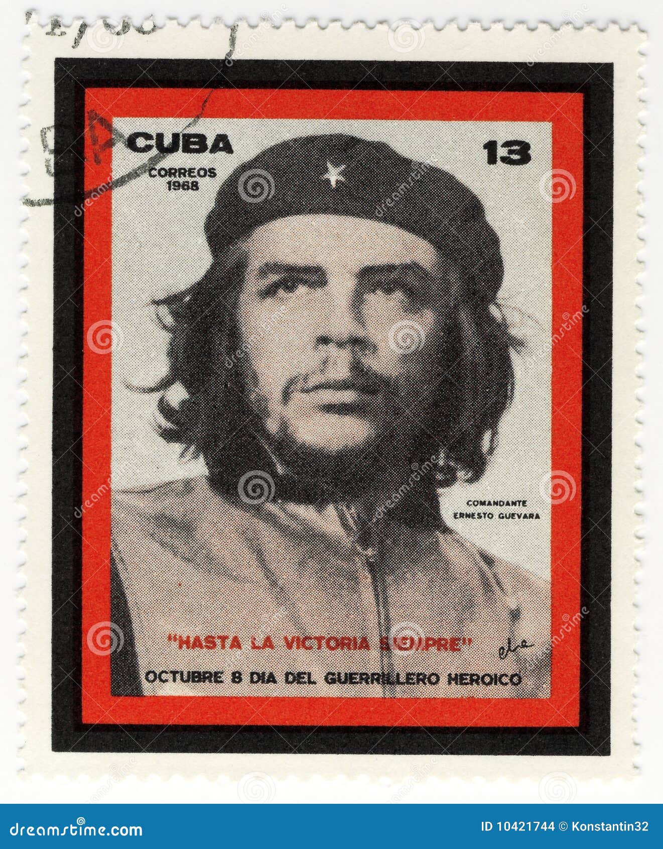 Stamp with Ernesto Che Guevara Editorial Stock Image - Image of ...