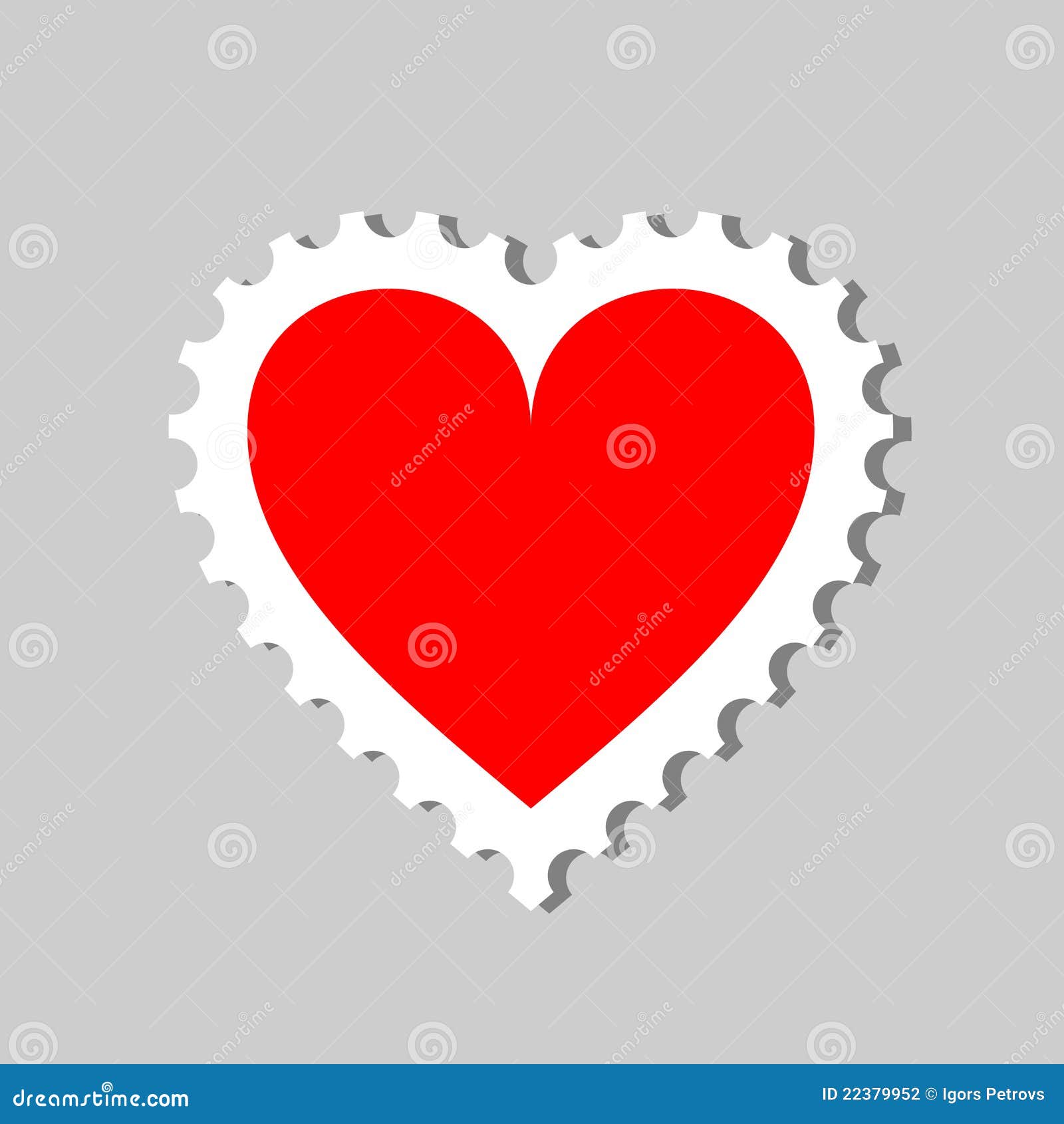 Stamp heart stock illustration. Illustration of holiday 22379952