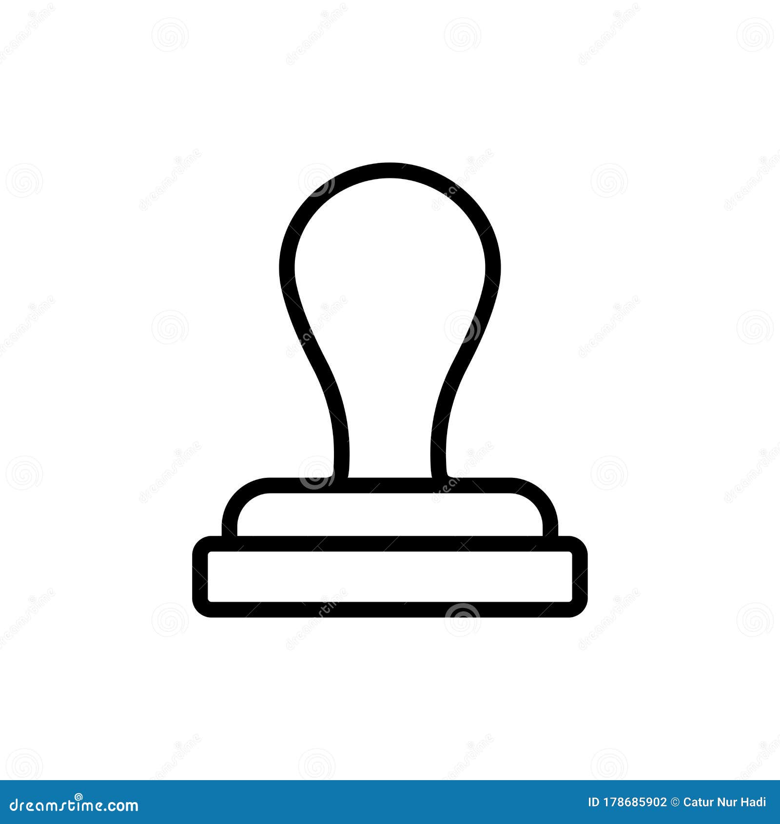 Stamp Icon Flat Vector Template Design Trendy Stock Illustration