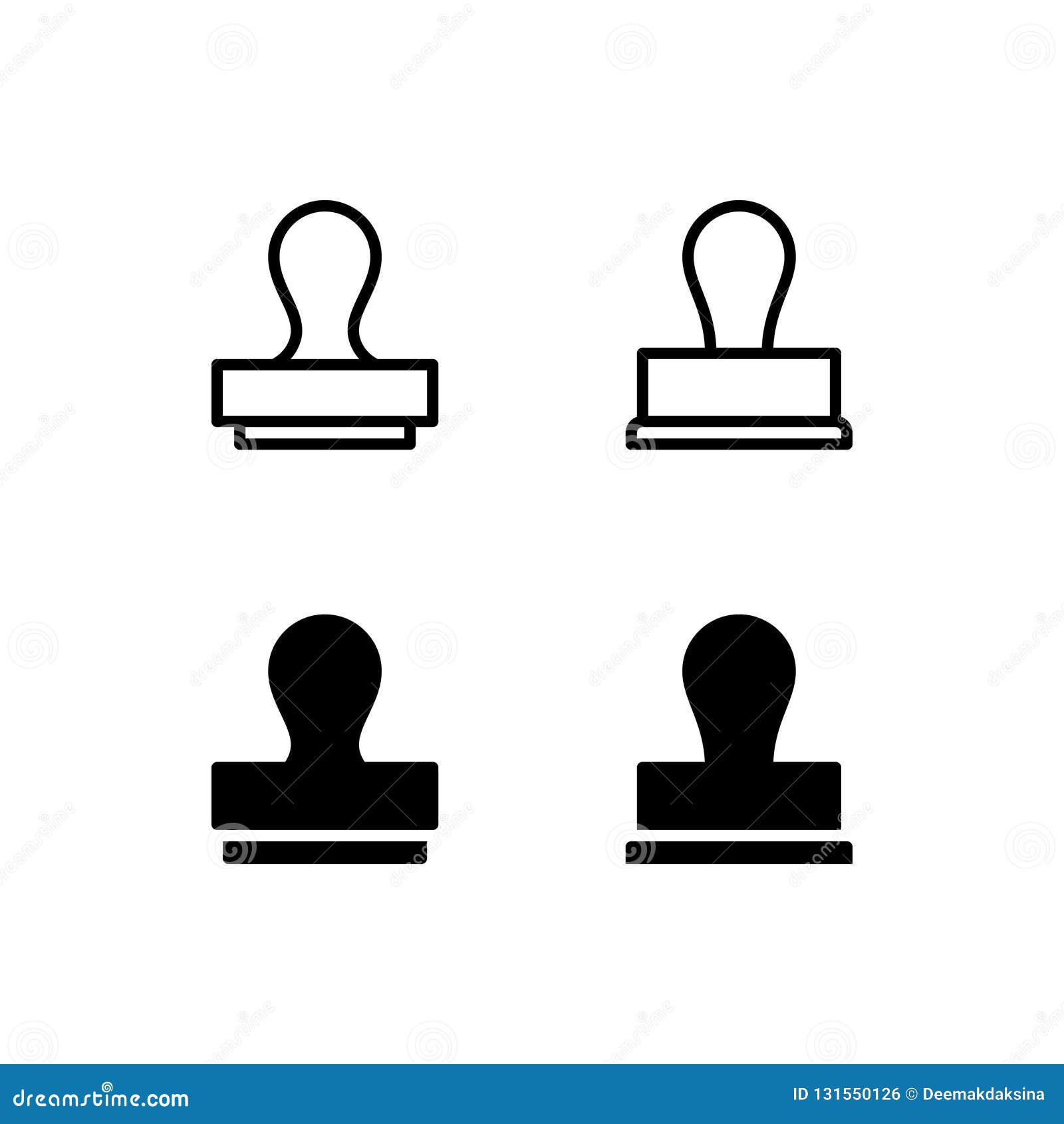 Stamp Icon Logo Vector Symbol Isolated on White Background Stock