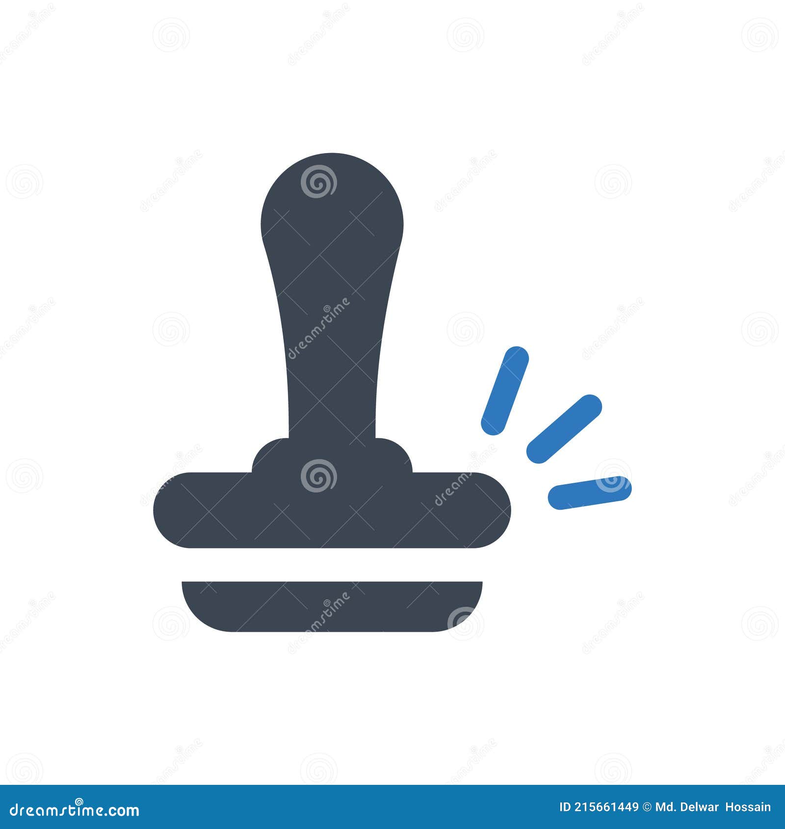 Stamp icon stock vector. Illustration of vector, sign - 215661449