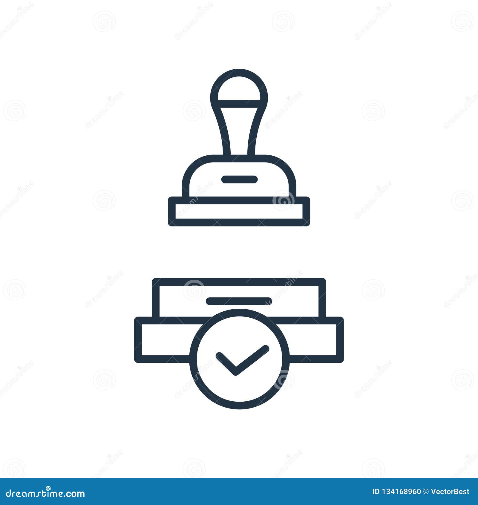 Stamp Icon Vector Isolated on White Background, Stamp Sign Stock Vector