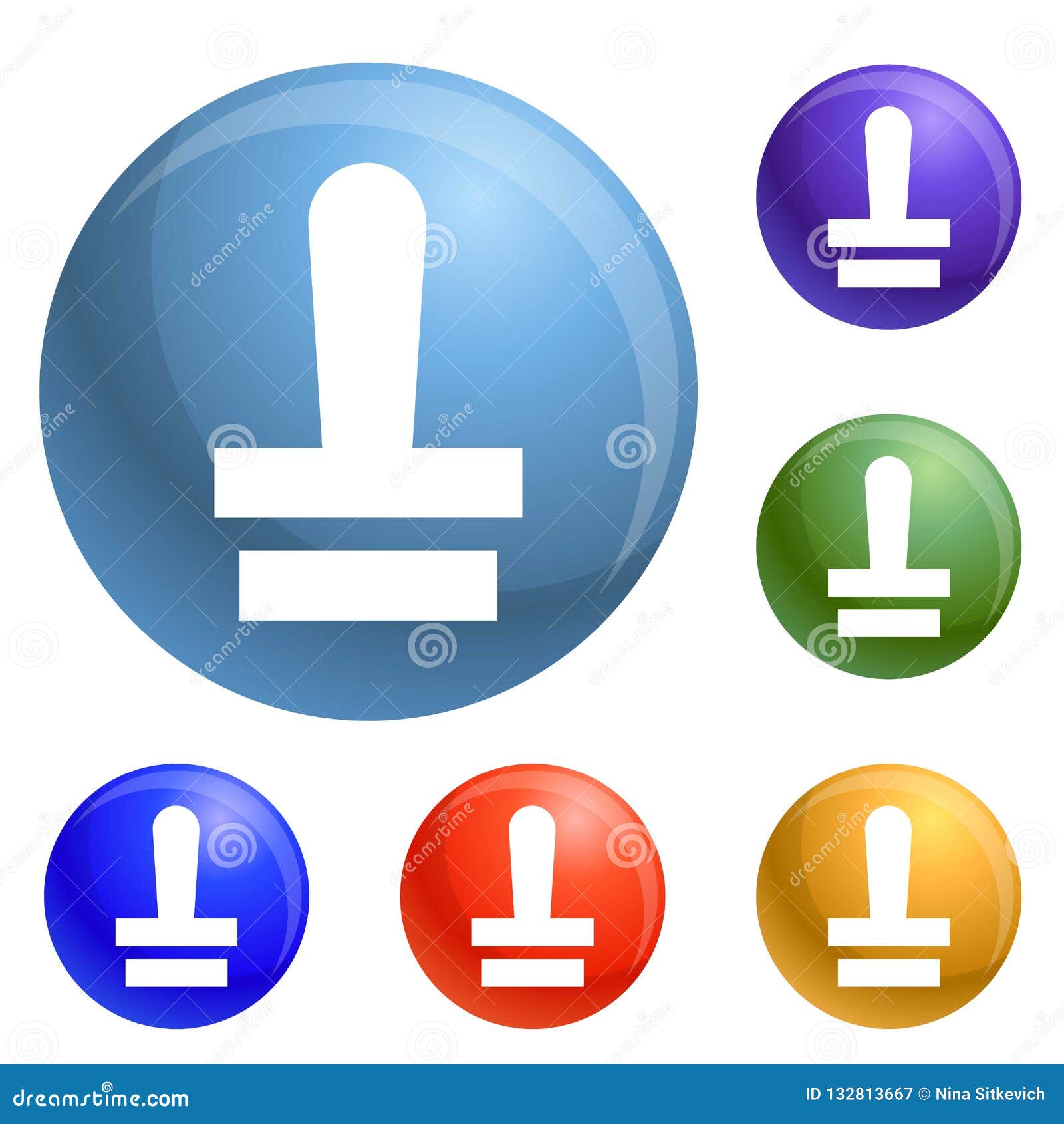 Stamp icons set vector stock vector. Illustration of collection - 132813667