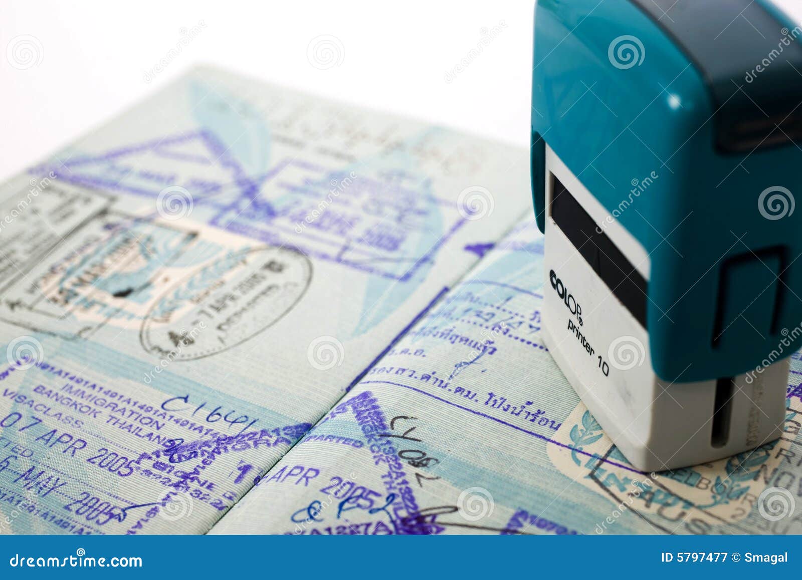 Stamp with impressions stock image. Image of certificate 5797477