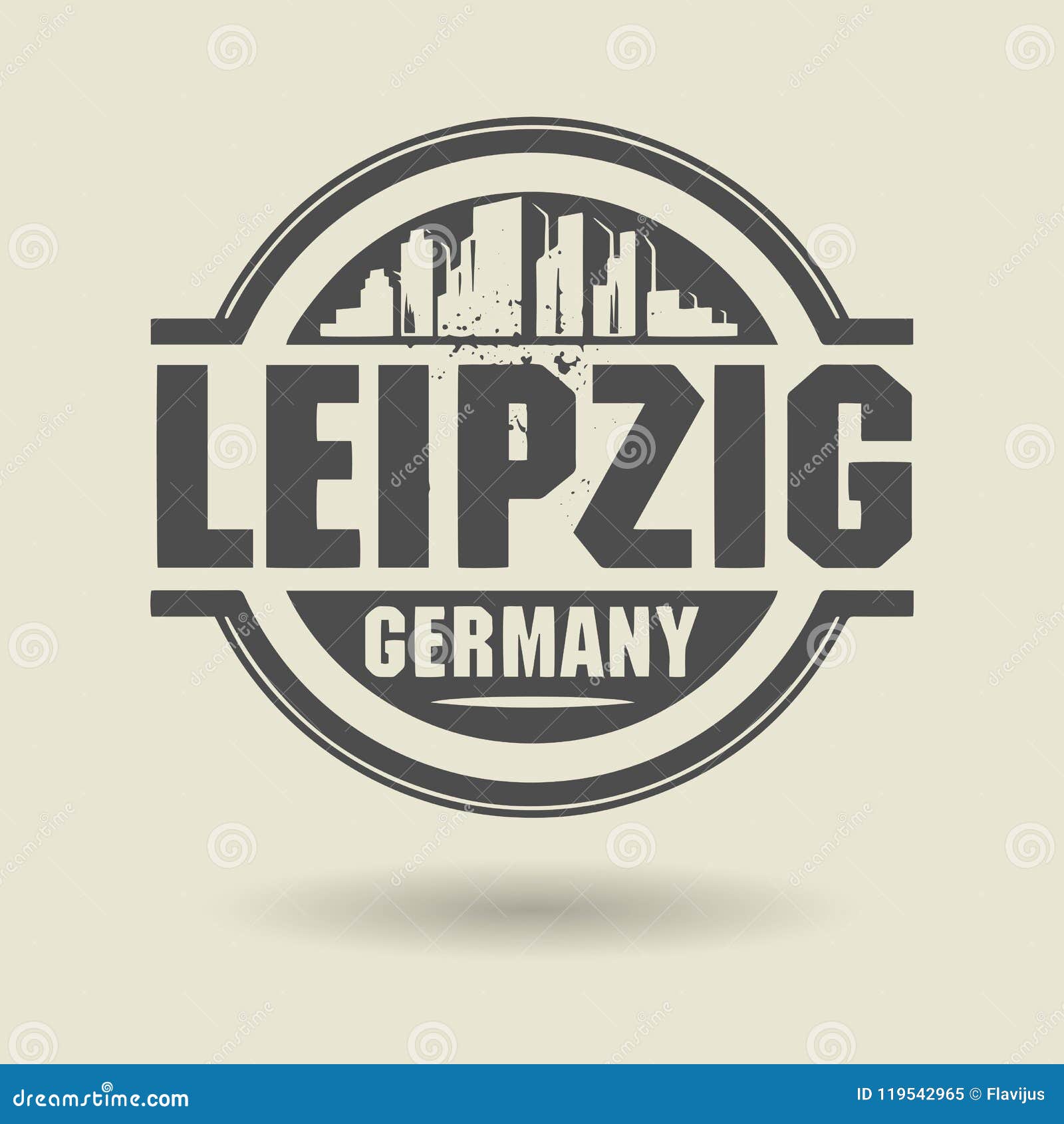 Leipzig Germany City Skyline Silhouette With Black Buildings Iso Vector