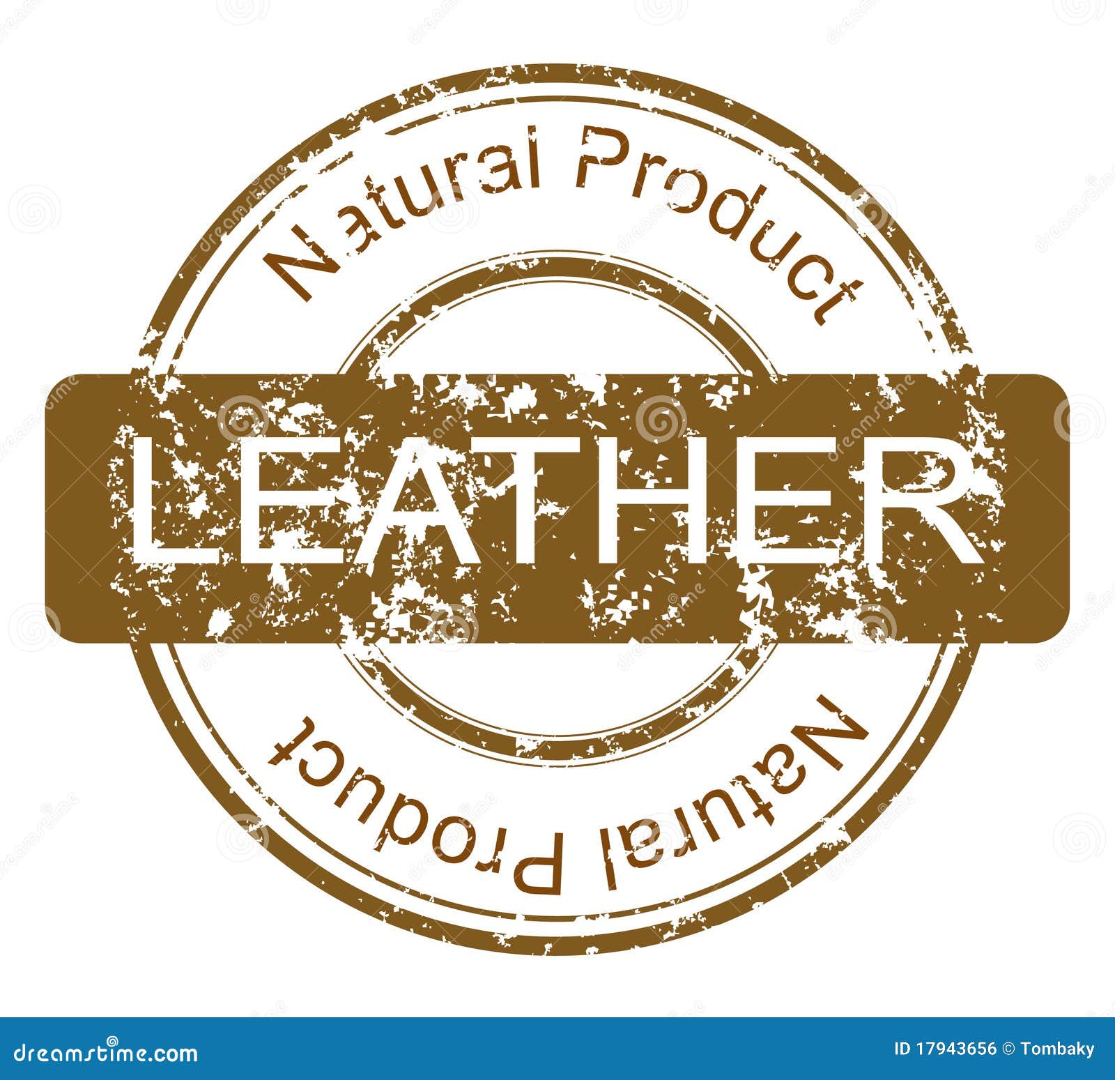 Stamp with Natural Leather Product Stock Vector - Illustration of ...