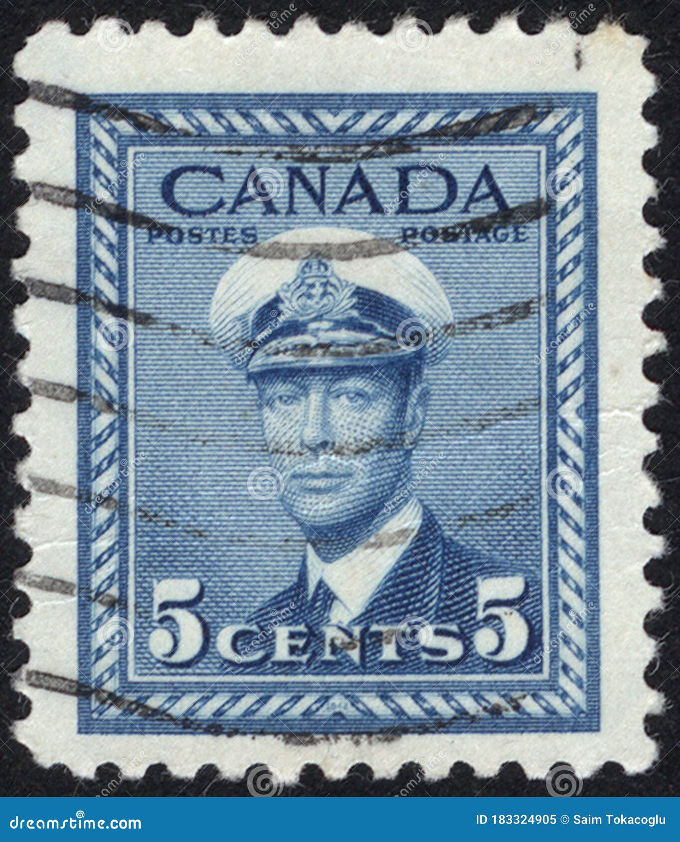 Stamp Printed in the Canada. Stamp Printed by Canada Editorial Image