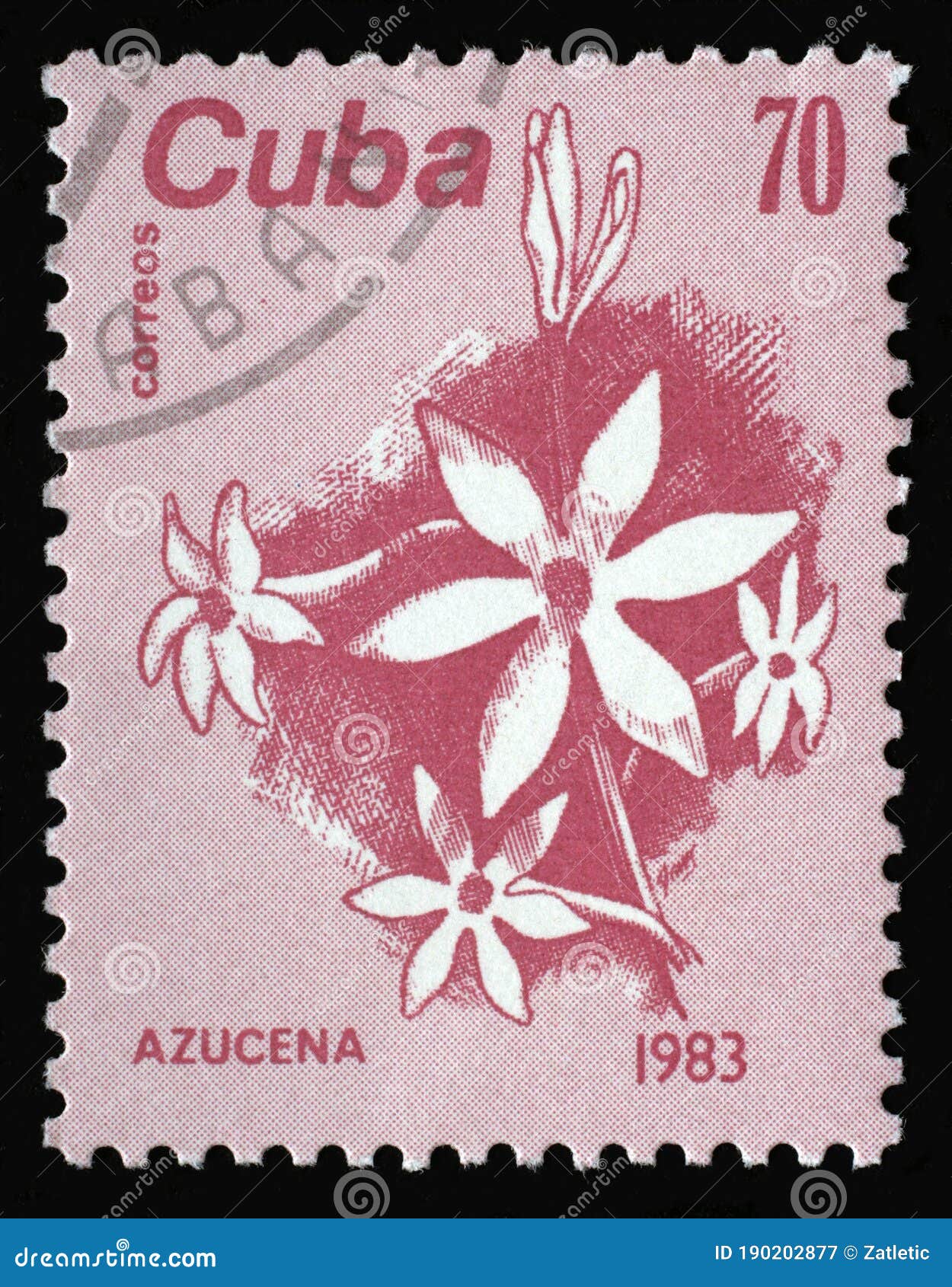 Stamp Printed in Cuba, Shows a Azucena Flower Editorial Photography - Image  of shipping, service: 190202877