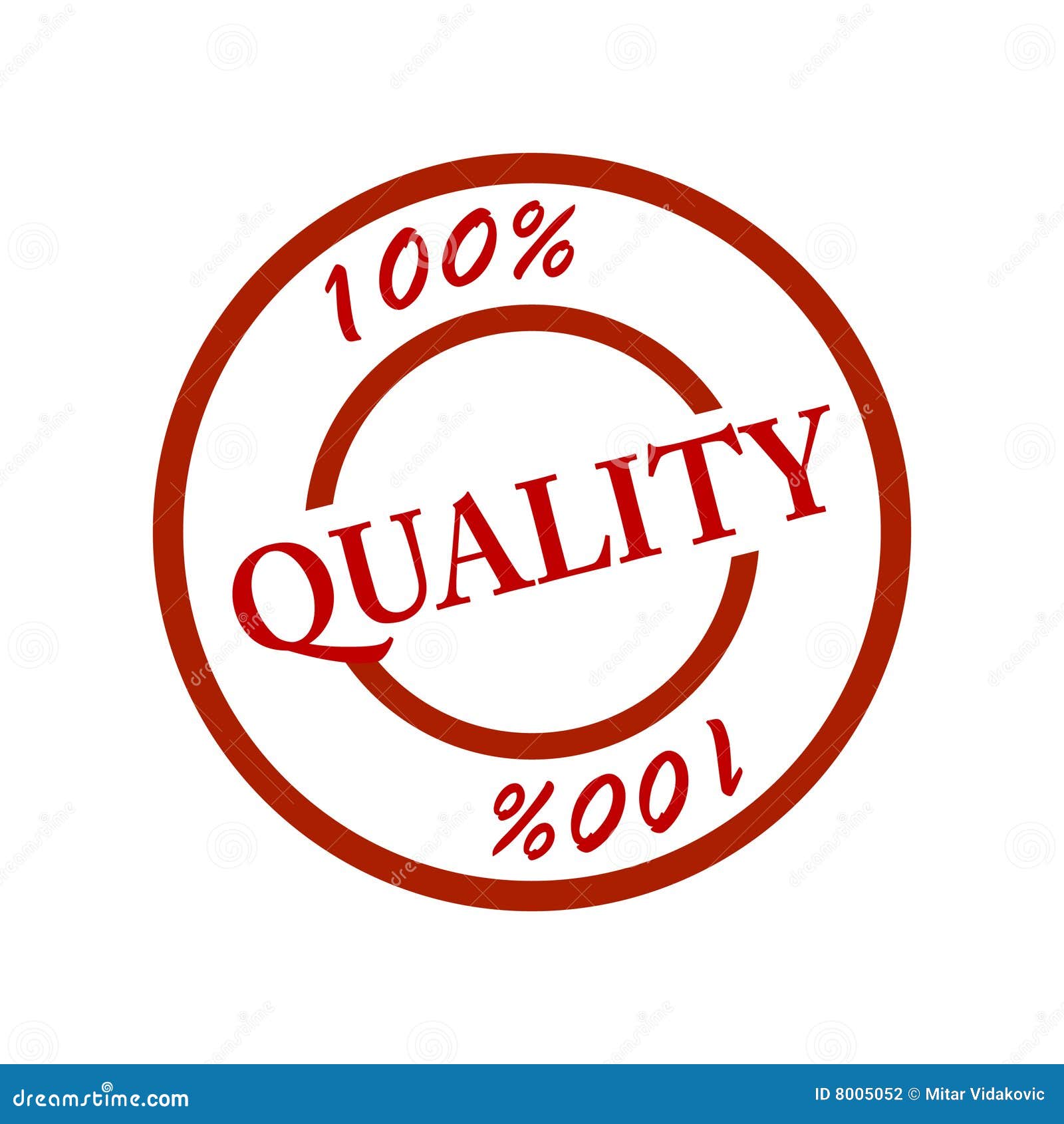 Stamp Quality  100 Stock Photography Image 8005052