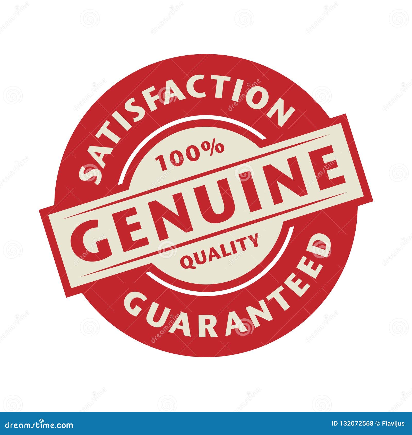 Stamp With The Text Genuine, Satisfaction Guaranteed Stock Vector