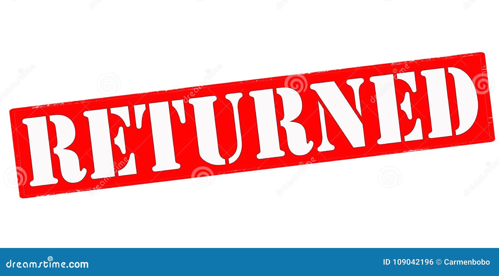 Returned stock illustration. Illustration of sign, rectangular 109042196