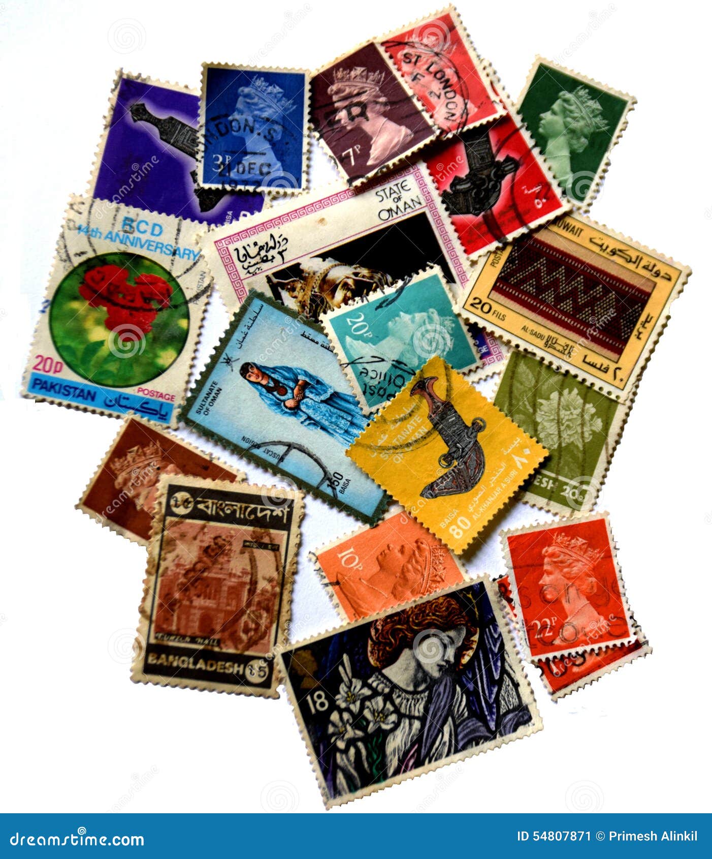 Stamps of Different Countries Editorial Photo Image of kuwait, stamps