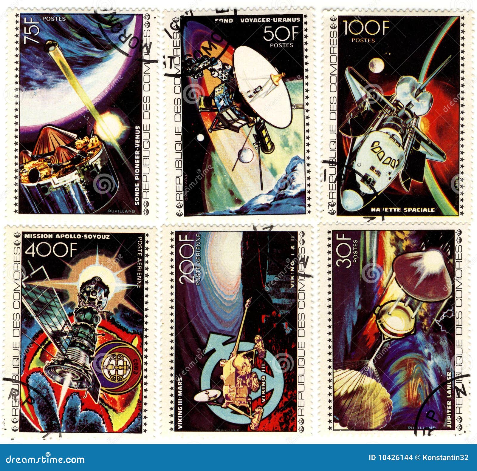 Stamps with the Space Theme Editorial Stock Image Image of mars