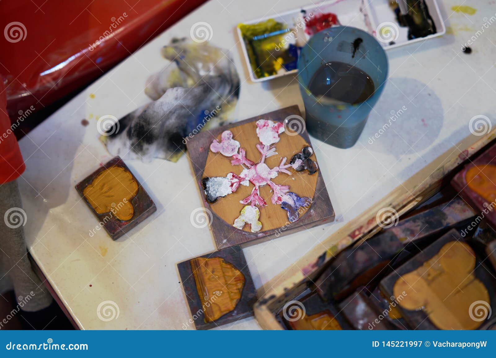 Stamps for Make Print Artwork Stock Image Image of artist, design