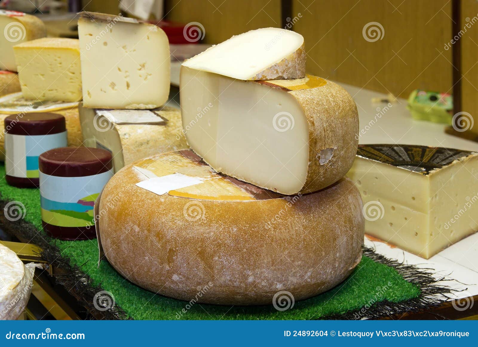 Stand of cheese stock photo. Image of exposure, market 24892604