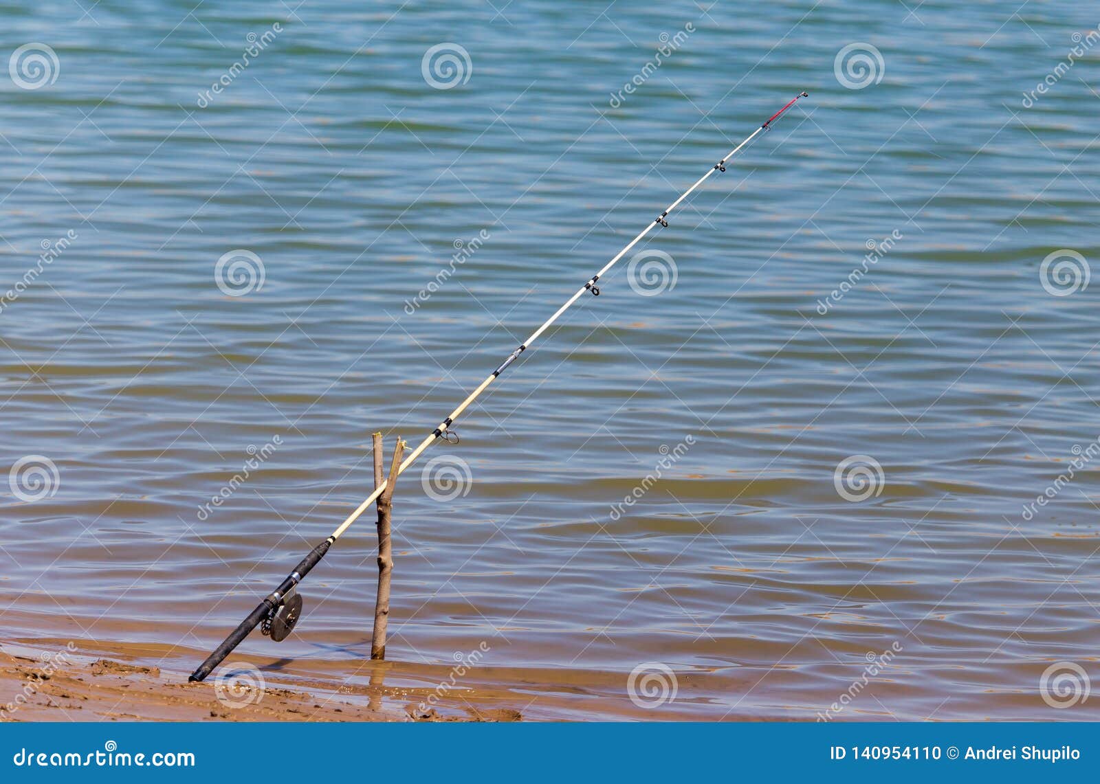 Stand for Fishing Rods on the Beach Stock Photo Image of nature