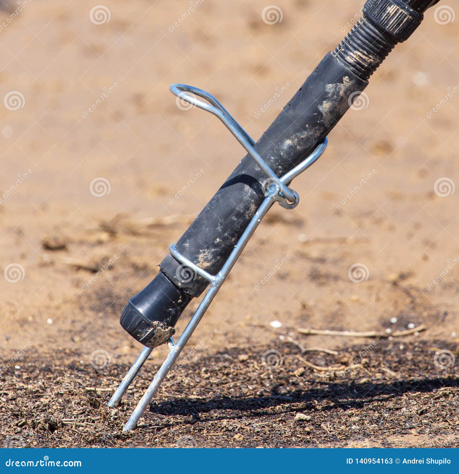Stand for Fishing Rods on the Beach Stock Image Image of nature