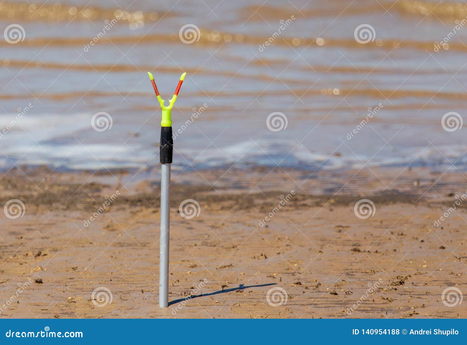 Stand for Fishing Rods on the Beach Stock Photo Image of travel