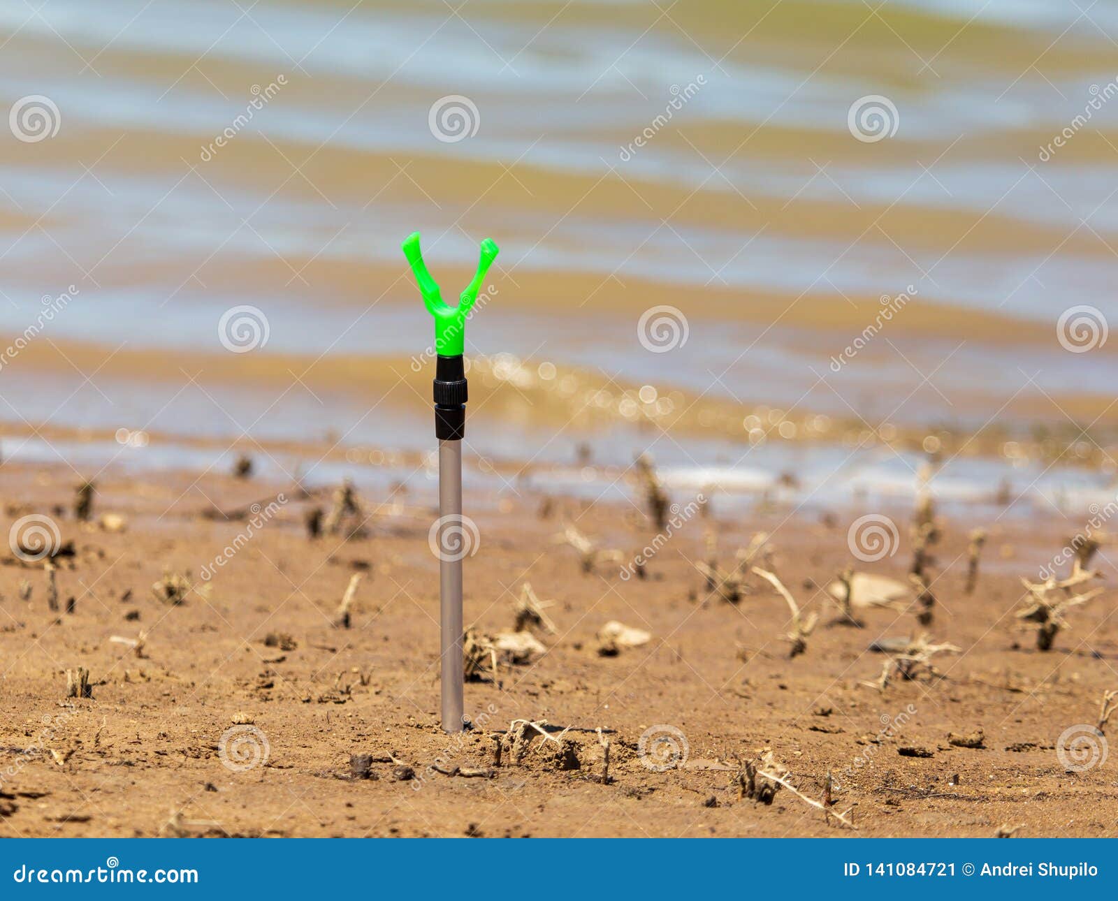 Stand for Fishing Rods on the Beach Stock Image Image of outdoor