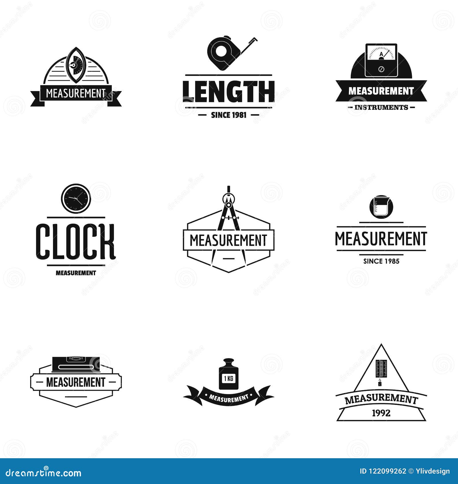 Stand Logo Set, Simple Style Stock Vector Illustration of