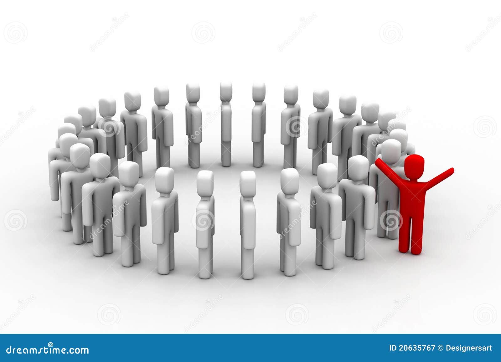 Stand Out from the Crowd stock illustration. Illustration of standing