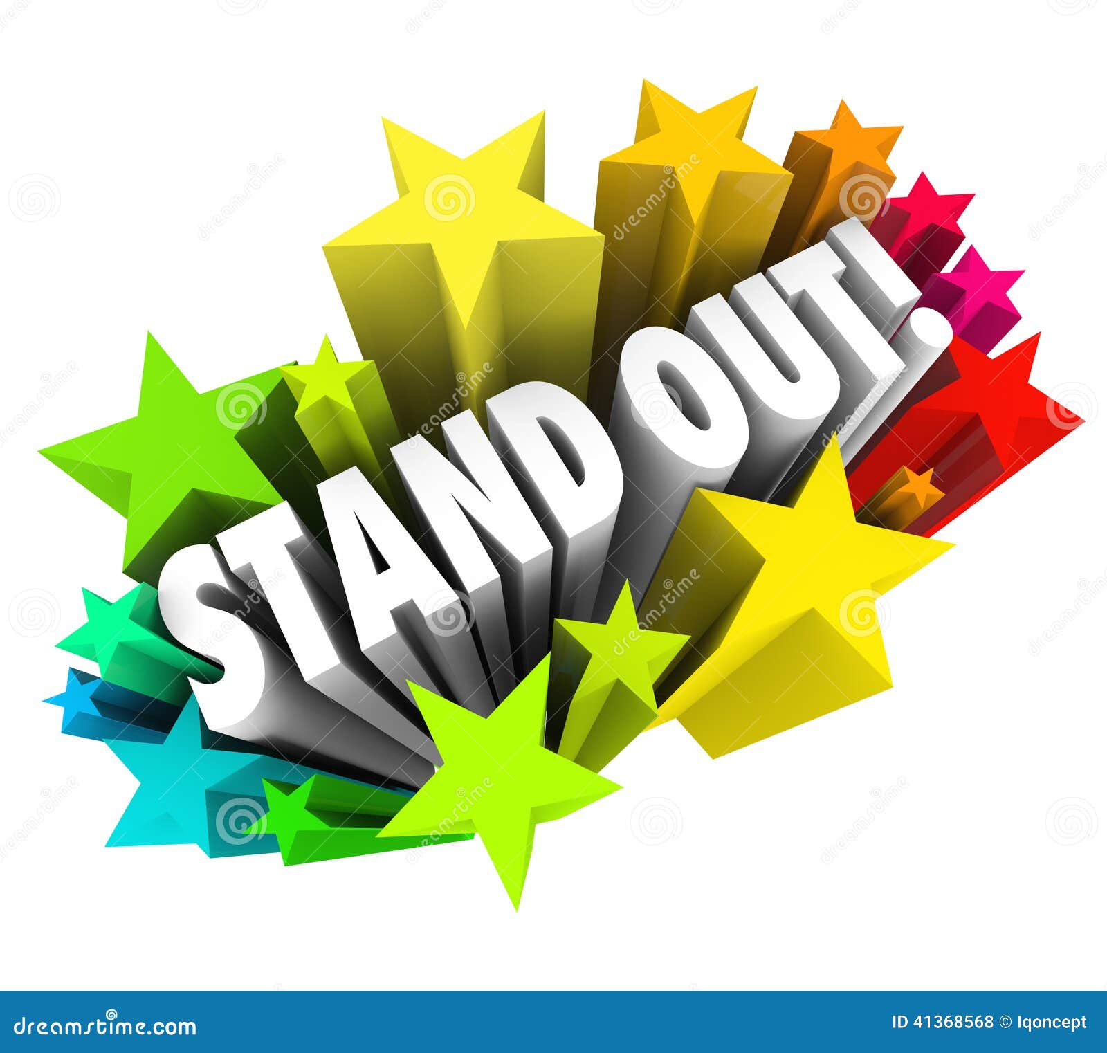 Stand Out Words Stars Be Special Unique Different from Competition Stock  Illustration - Illustration of fitting, conformist: 41368568