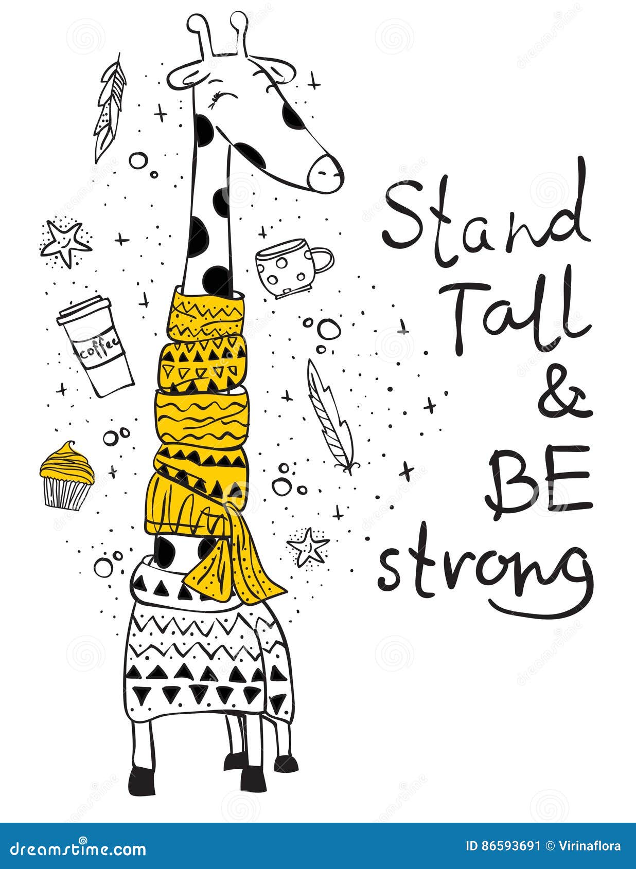 Stand Tall And Be Strong Stock Vector Illustration Of - 