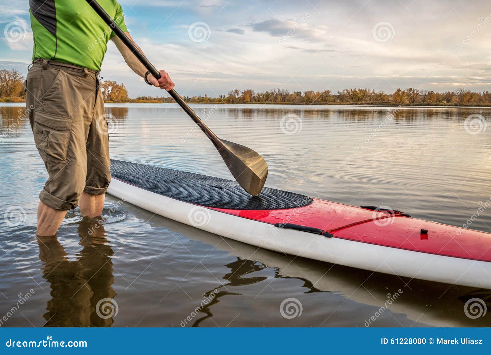 Stand Up Paddleboard on Lake Stock Photo - Image of colorado, senior ...