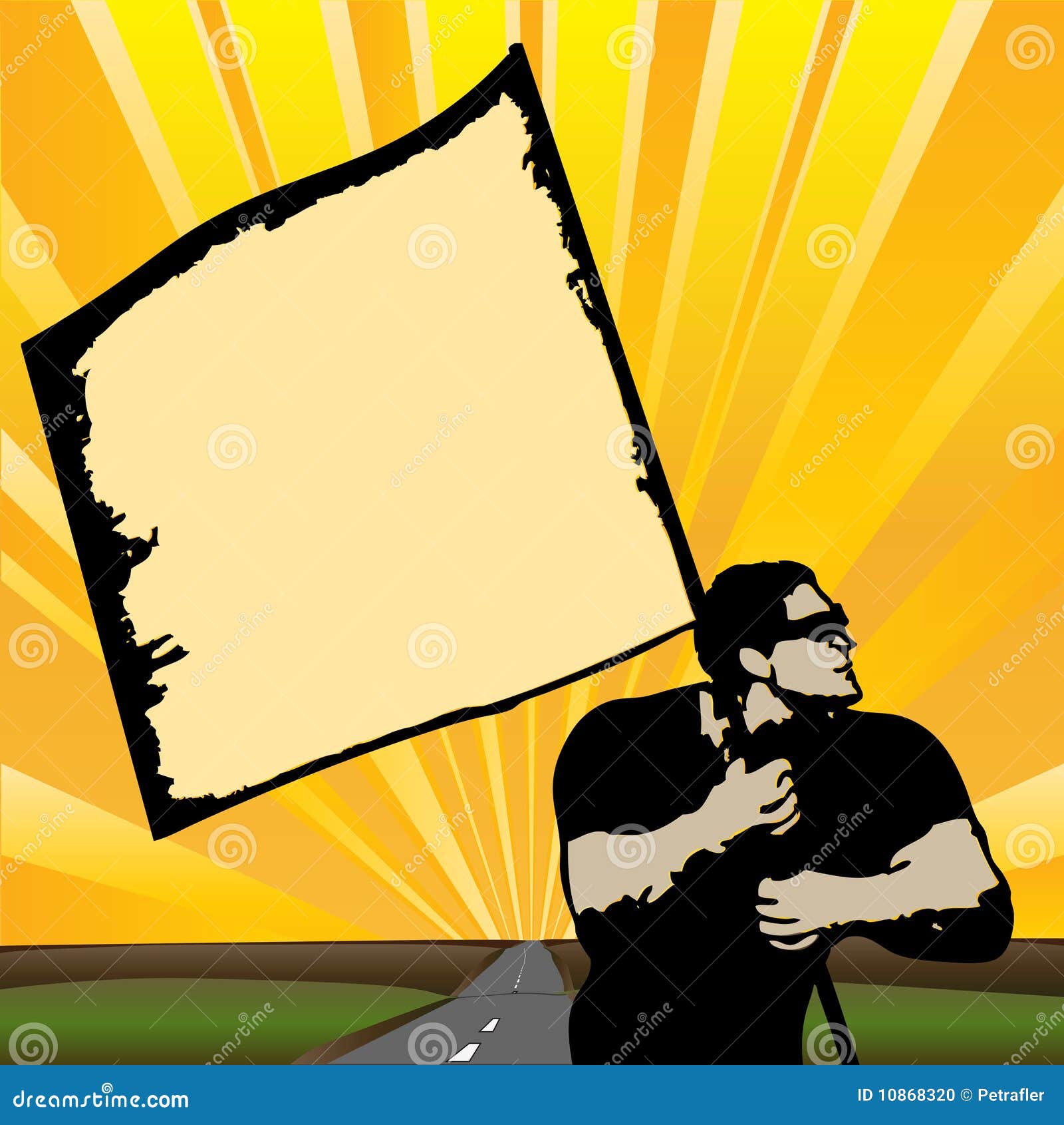 The StandardBearer Marching To Success Stock Vector Illustration