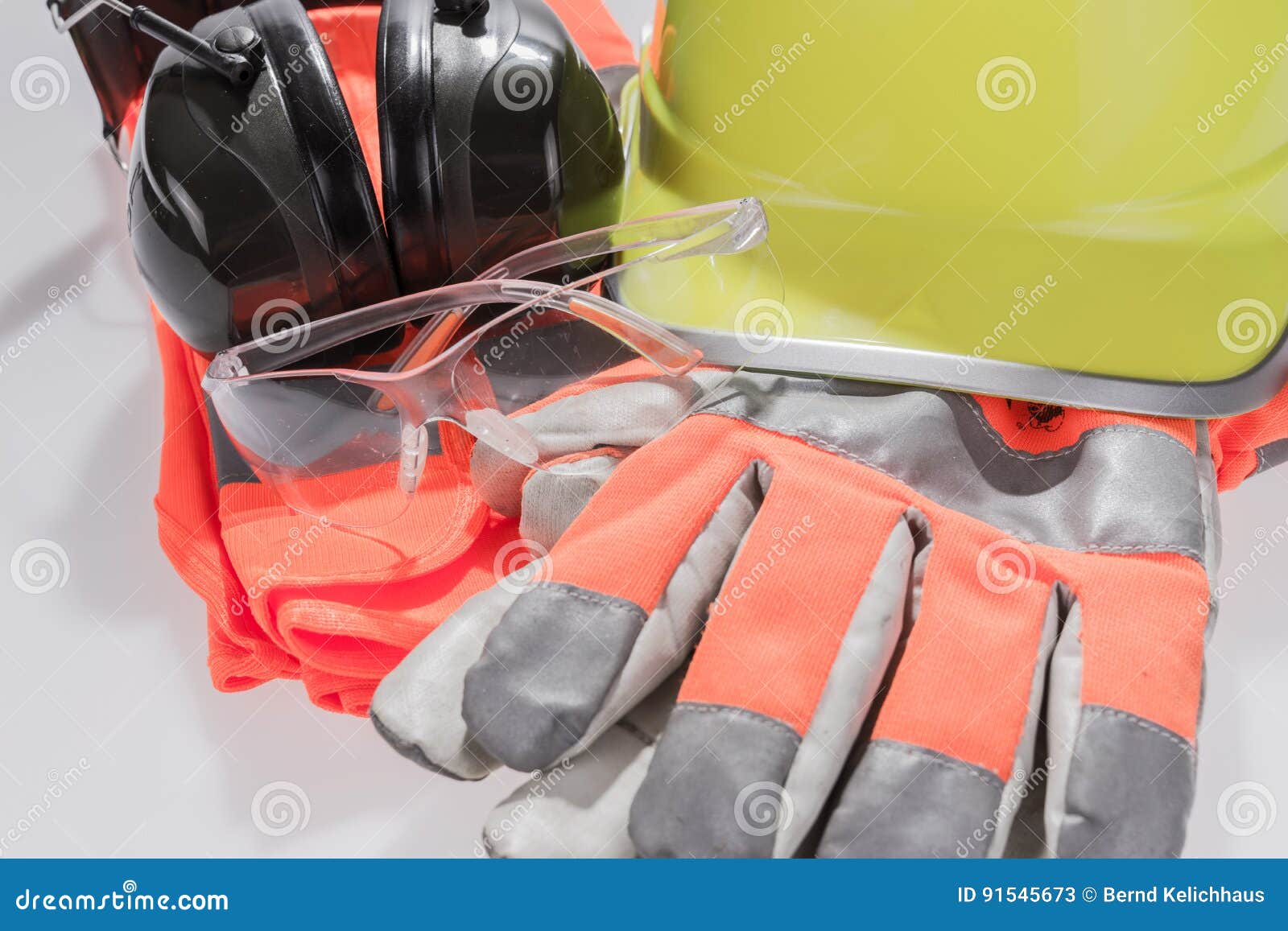 Standard Construction Safety Equipment Stock Image Image of isolated
