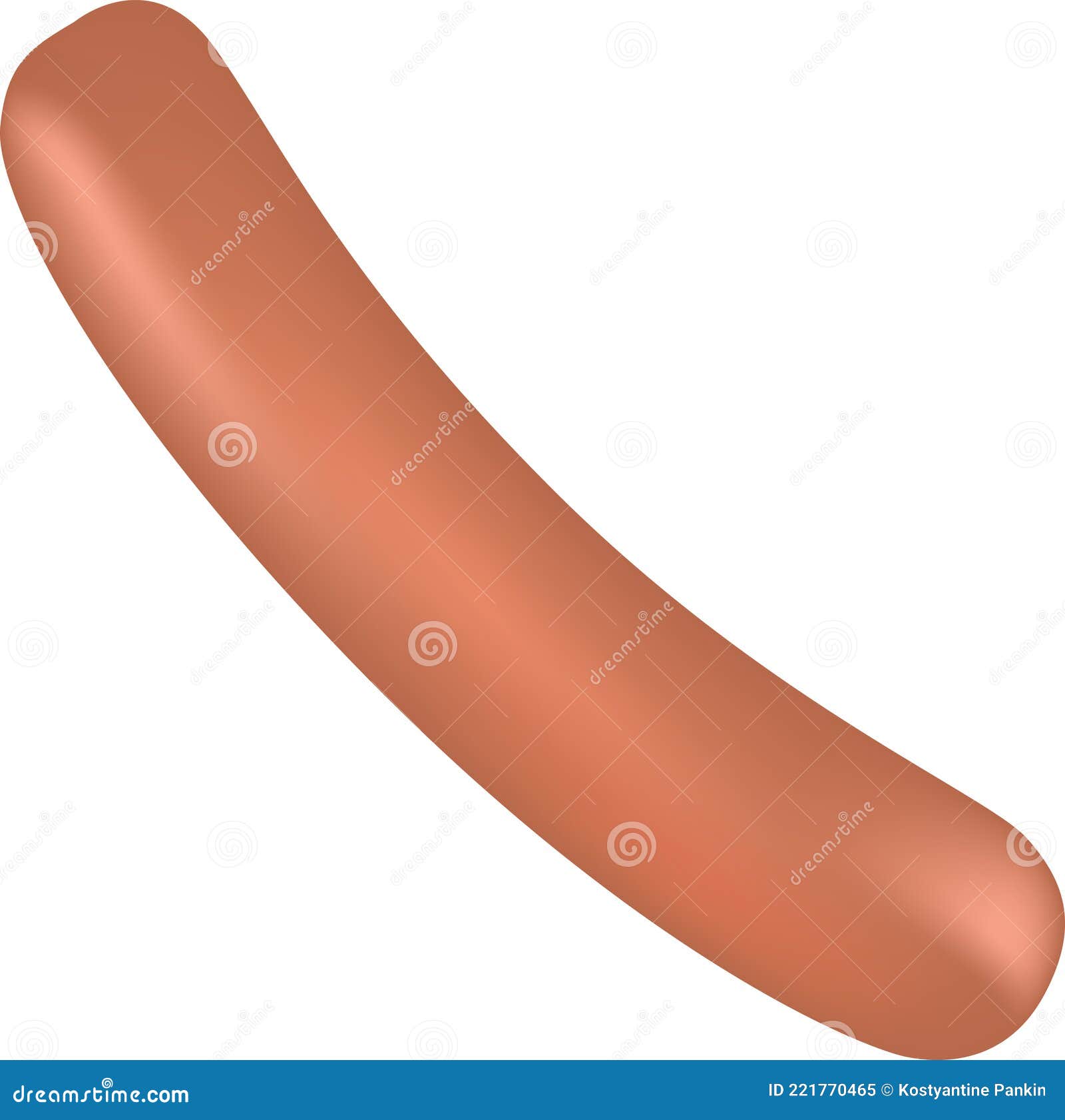Standard meat sausage stock vector. Illustration of dough - 221770465