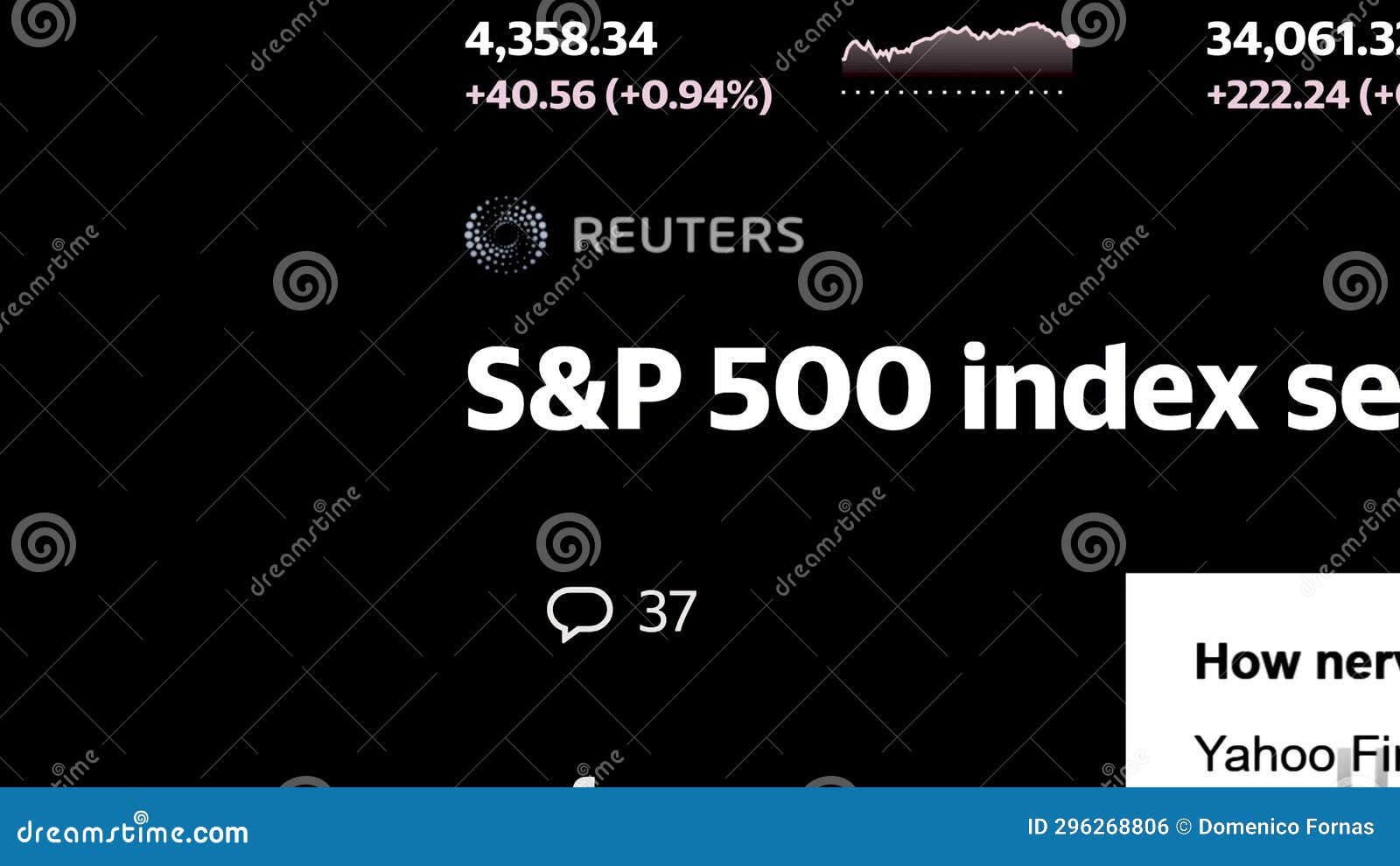 2023 Standard and Poor 500 Headlines Fast Sequence Stock Footage Video of 2023, market 296268806