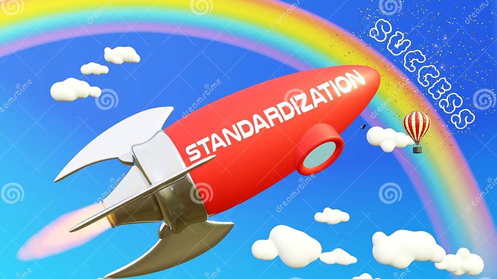 Standardization Lead To Achieving Success in Business and Life. Cartoon