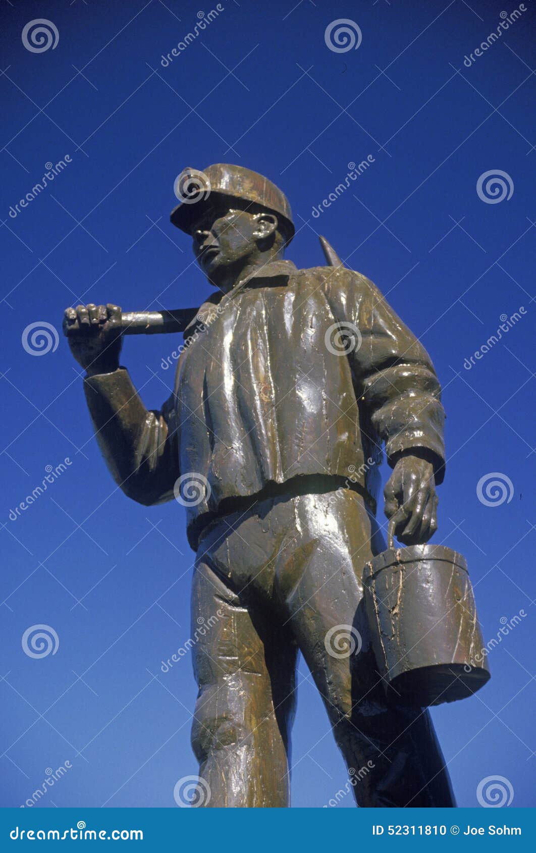 Standbeeld Van Een Mijnwerker in Walsenburg, Co Stock Foto Image of