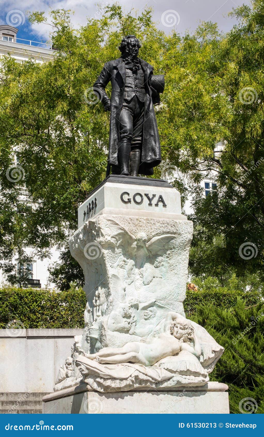 Standbeeld Van Goya Buiten PradoMuseum Madrid Stock Afbeelding Image of schilder, brons 61530213