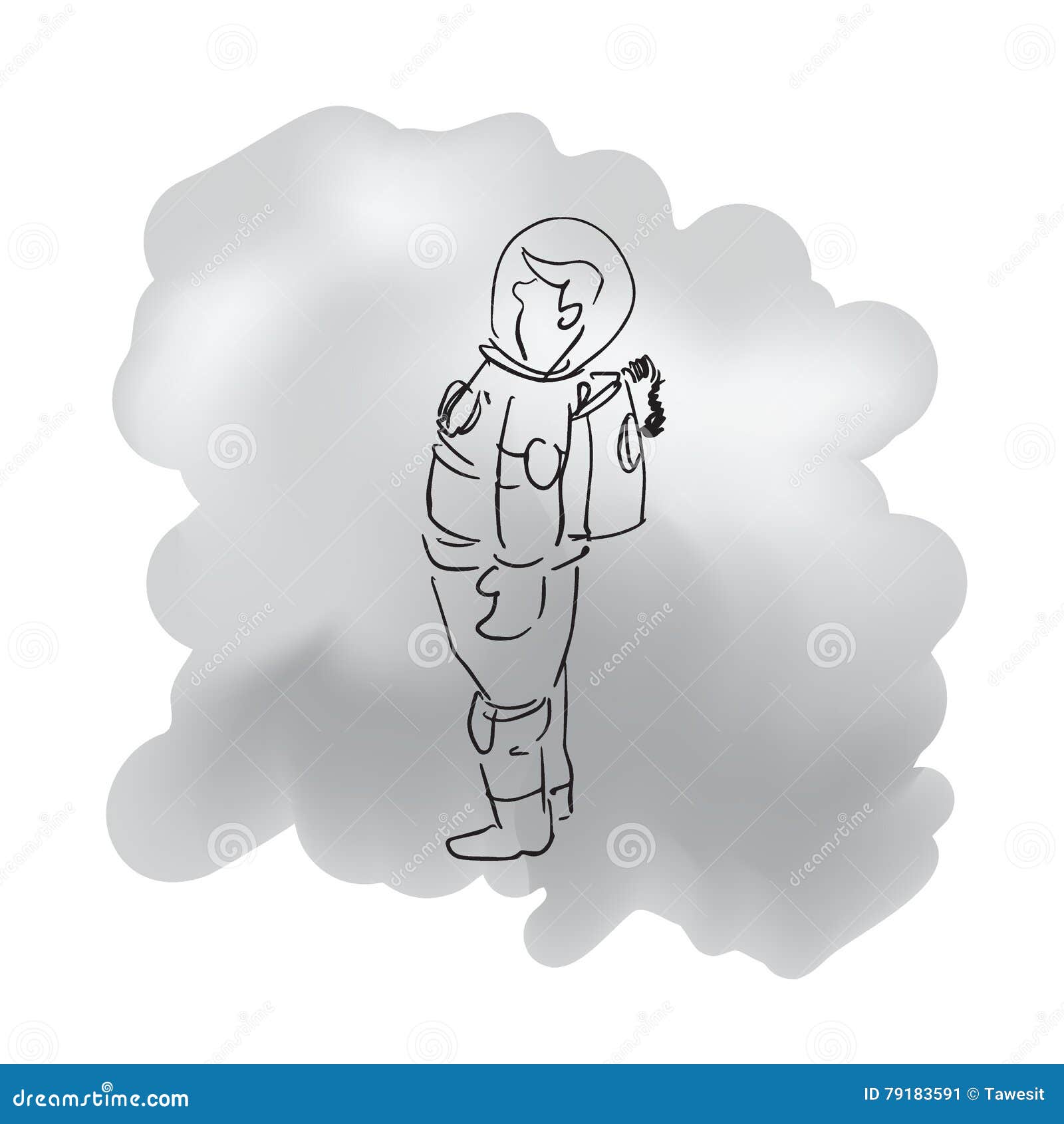 Minimalist Style PNG Picture Minimalist Line Style Astronaut Element  Astronaut Clipart Astronaut Stars PNG Image For Free Download