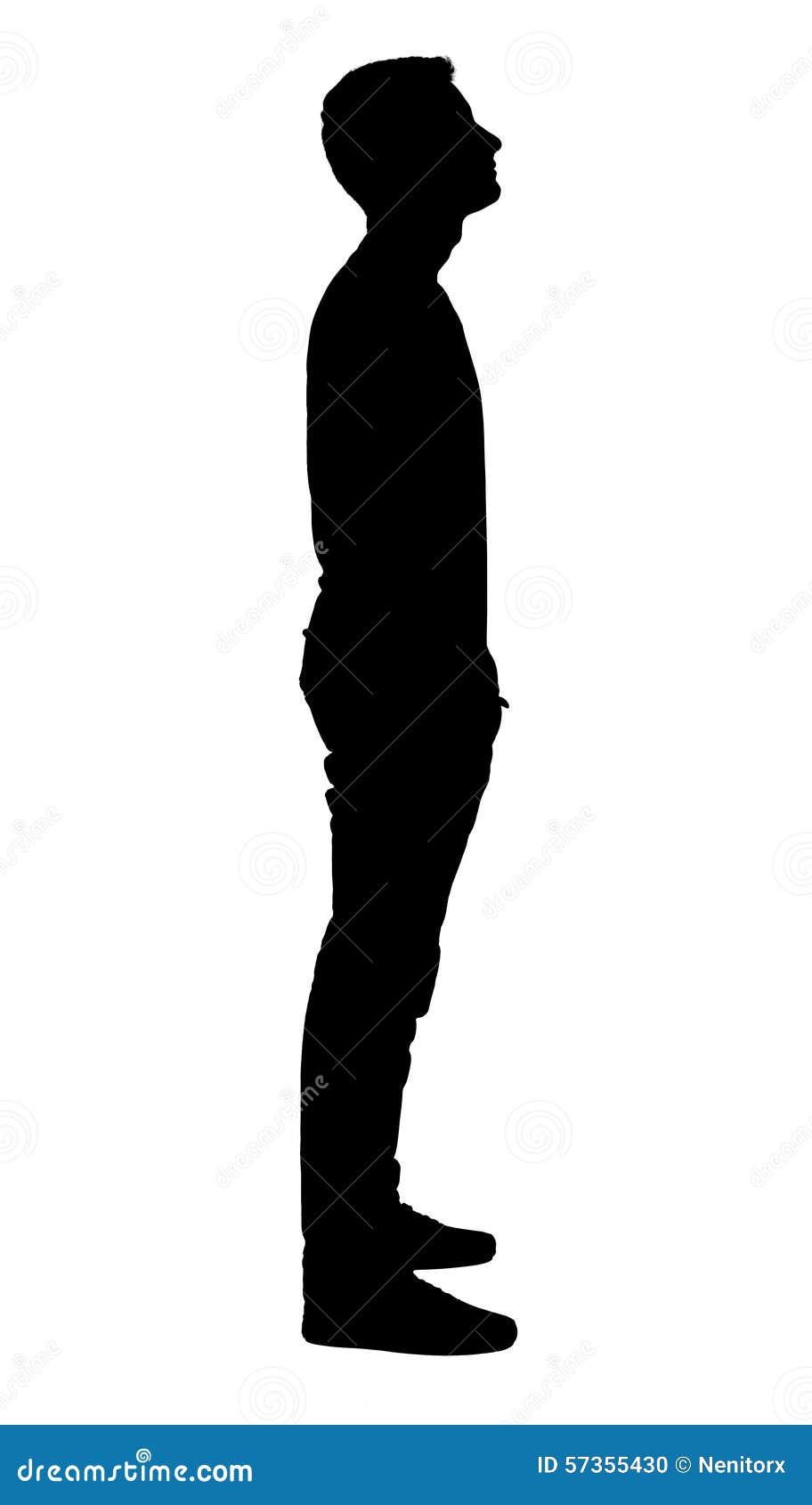 boy standing silhouette